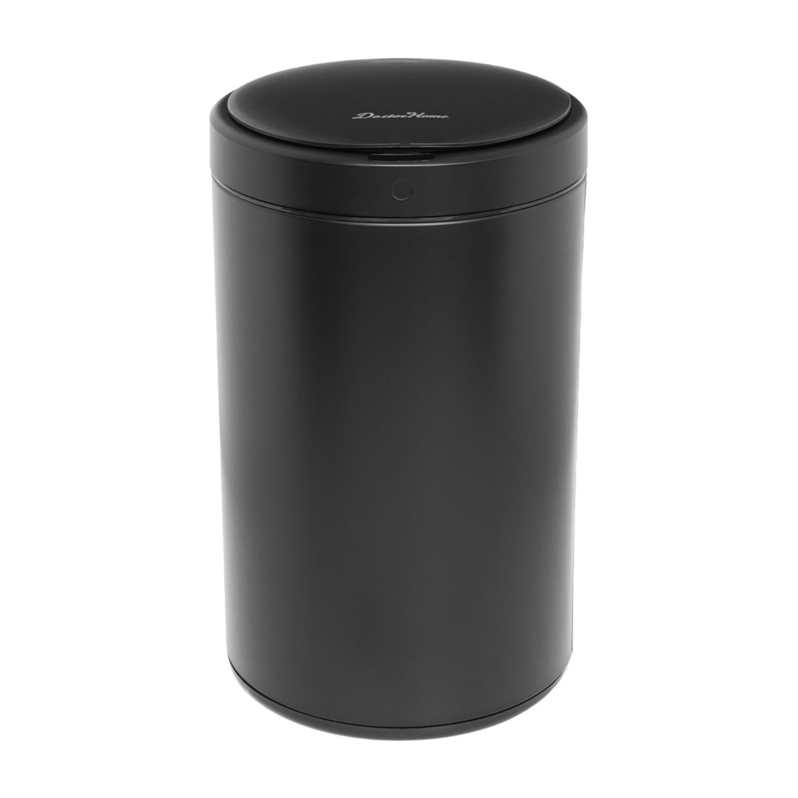 Cos gunoi Doctor Home Siri, baie, otel inoxidabil, cilindric, negru, 12 L Cos gunoi Doctor Home Siri, baie, otel inoxidabil, cilindric, negru, 12 L