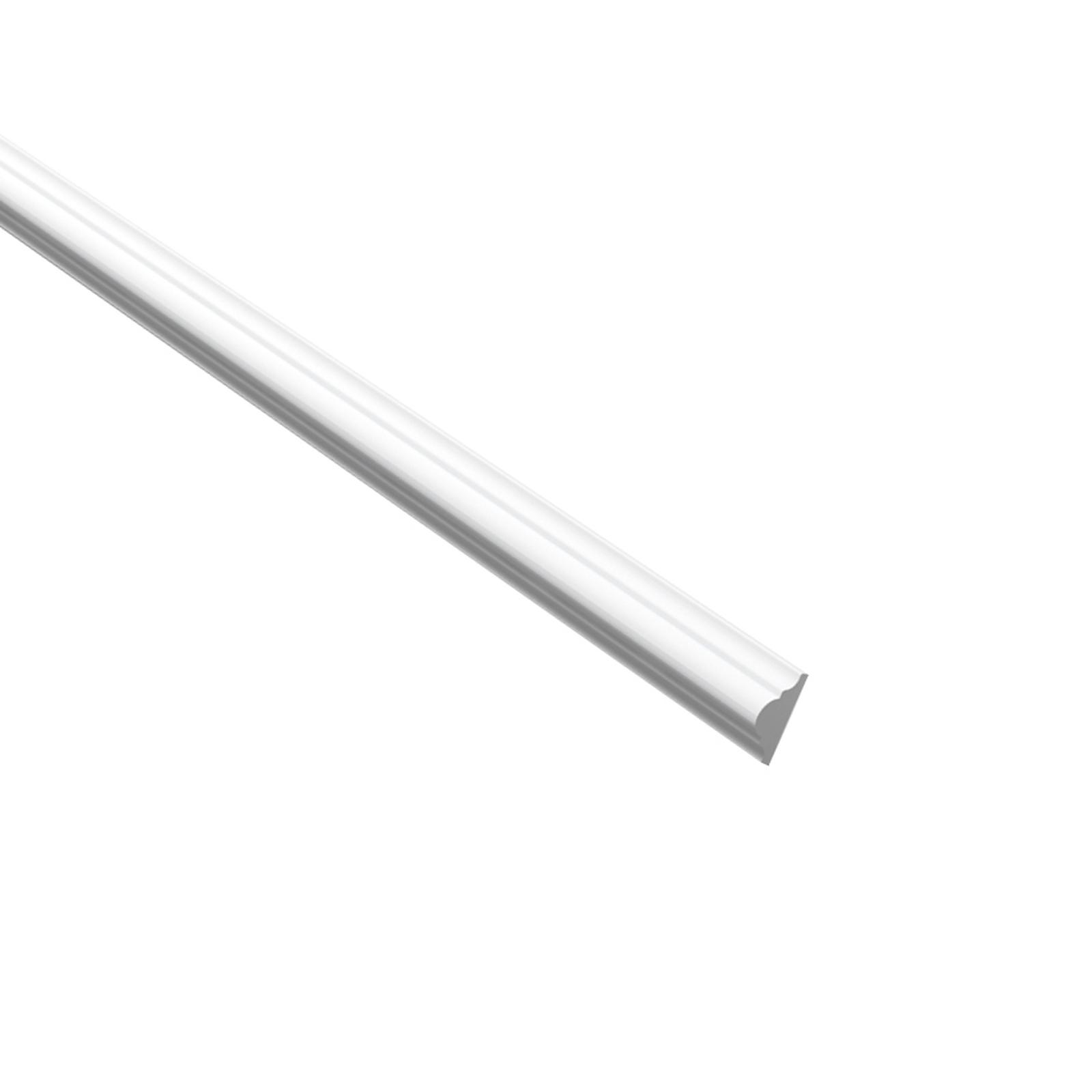 Brau decorativ polimer dur WL1, clasic, alb, 200 x 4 x 2 cm