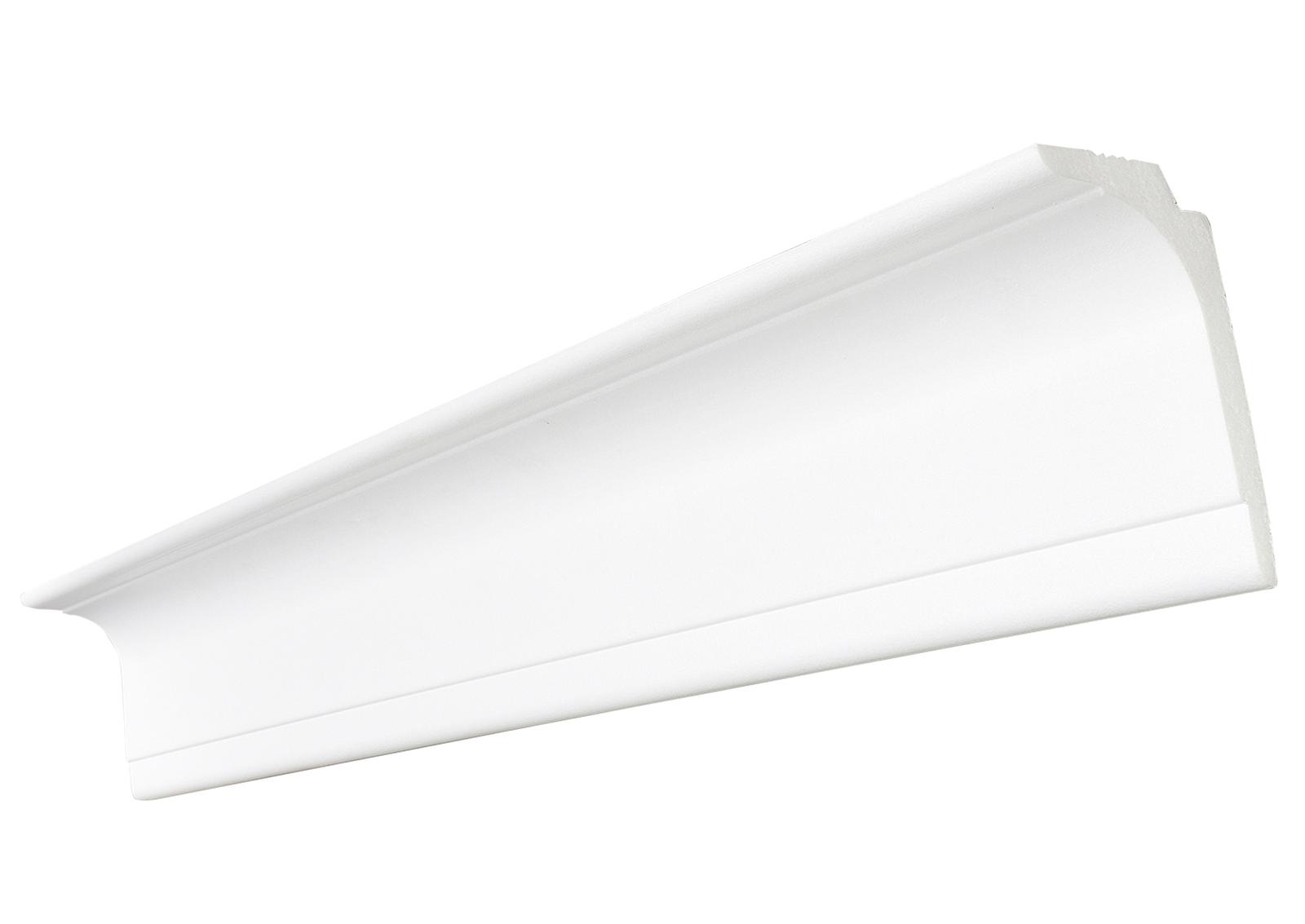 Bagheta decorativa polistiren extrudat L100 13105, modern, alb, 200 x 6.5 x 10 cm