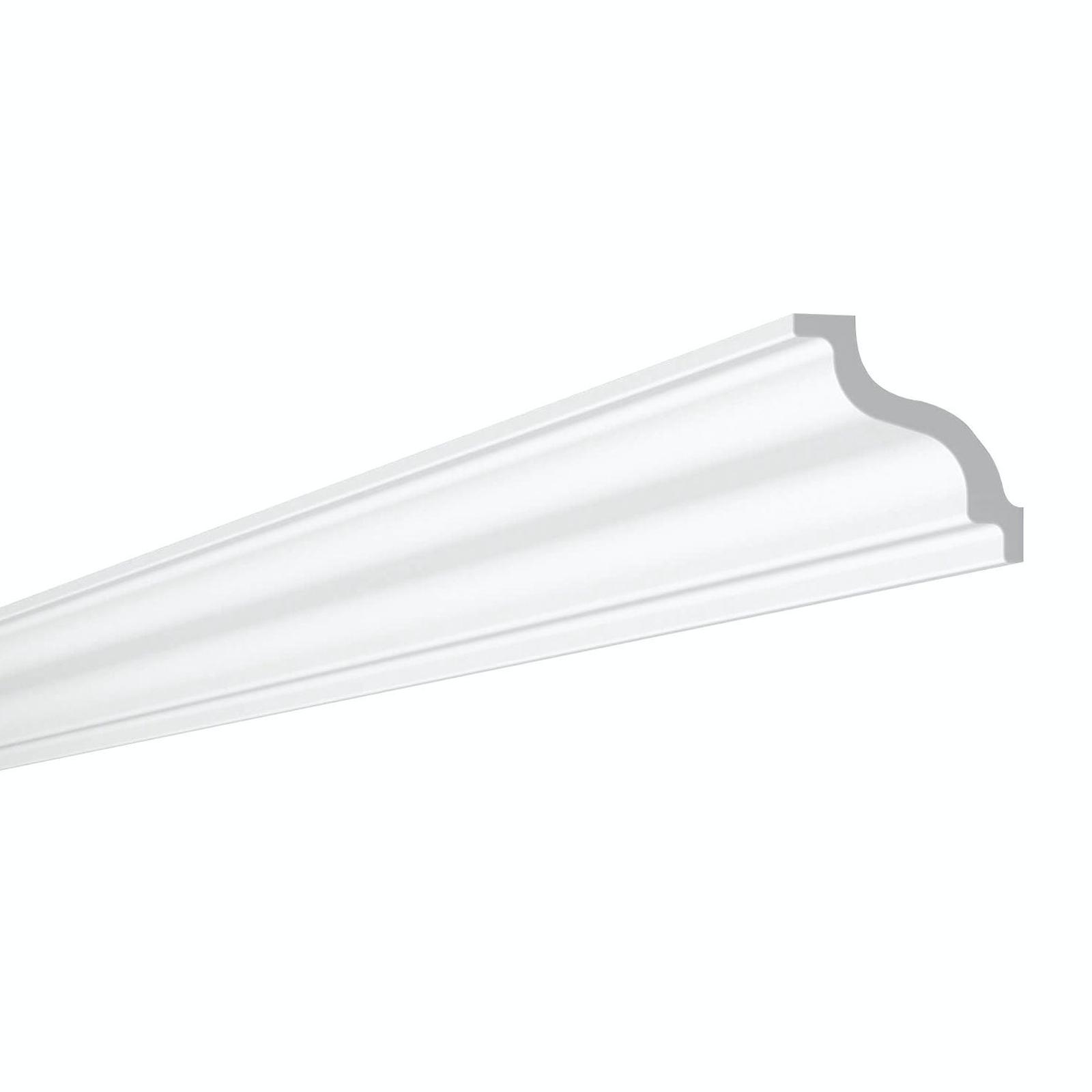 Cornisa decorativa polistiren, NMC K, clasic, alb, 200 x 7 x 7 cm