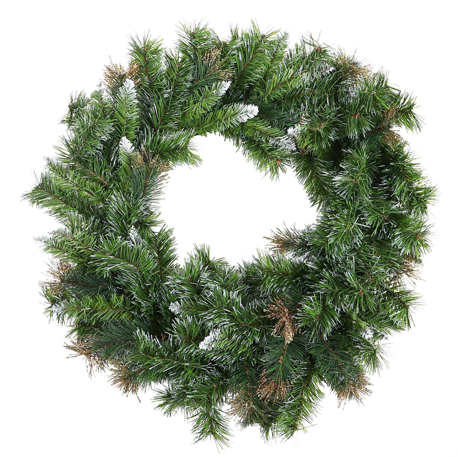 Coronita Craciun verde, 115 varfuri, 61 cm, W24-115TIN-YE