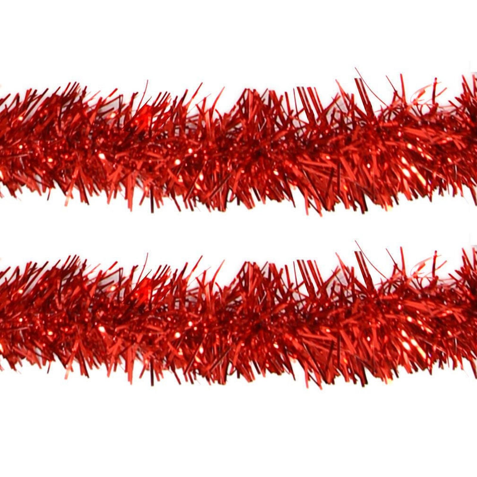 Beteala brad Craciun, rosu, SYMTA-171902, D 8 cm, 2 m