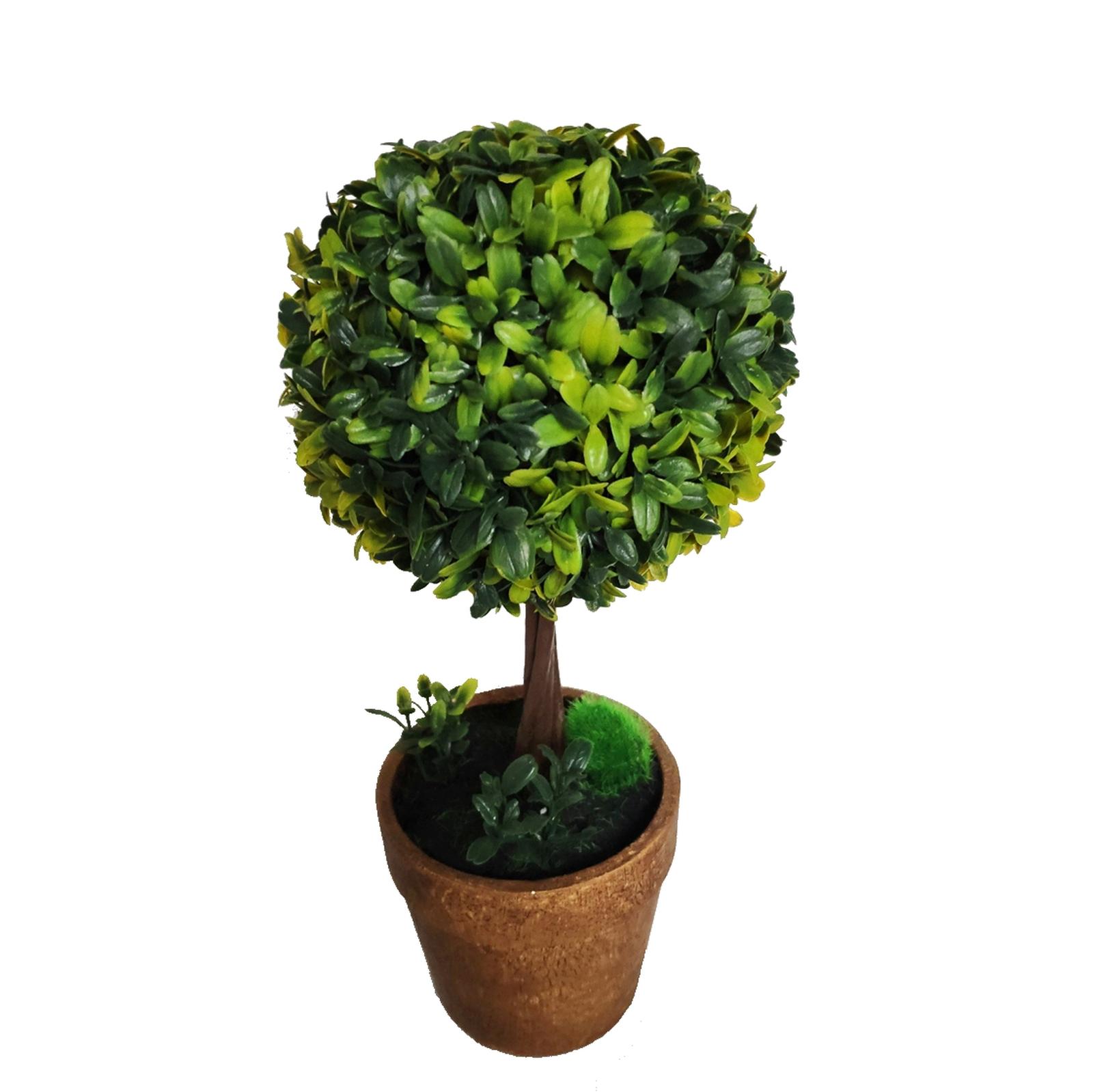 Planta G923 artificiala , arbust in ghiveci, plastic, verde, 32 cm