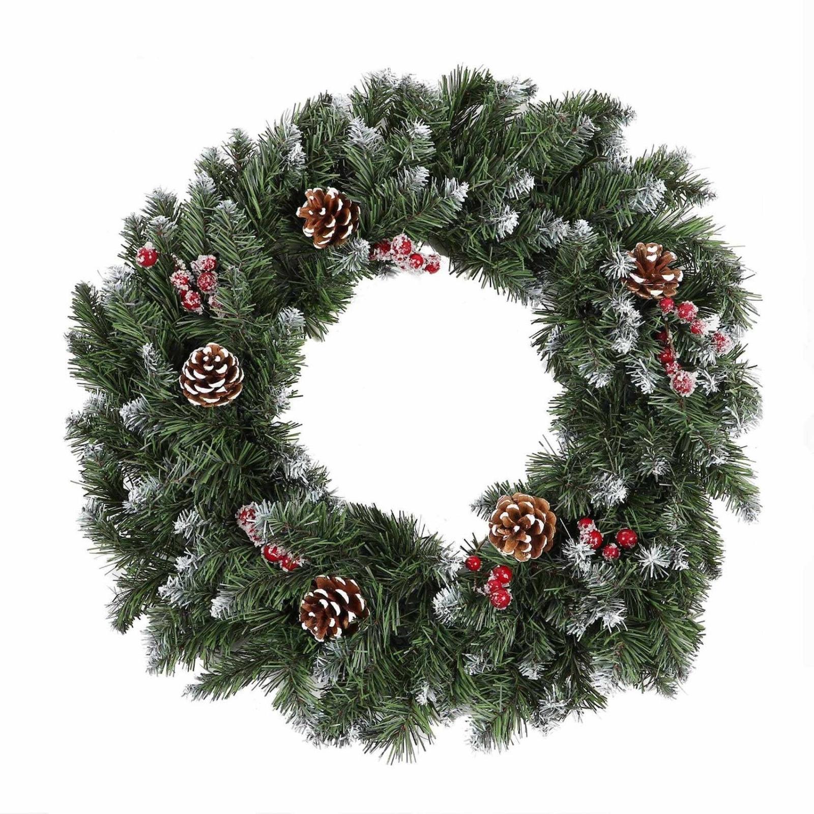 Coronita Craciun, verde + rosu, 140 varfuri, 61 cm, W24-140MO Coronita Craciun, verde + rosu, 140 varfuri, 61 cm, W24-140MO