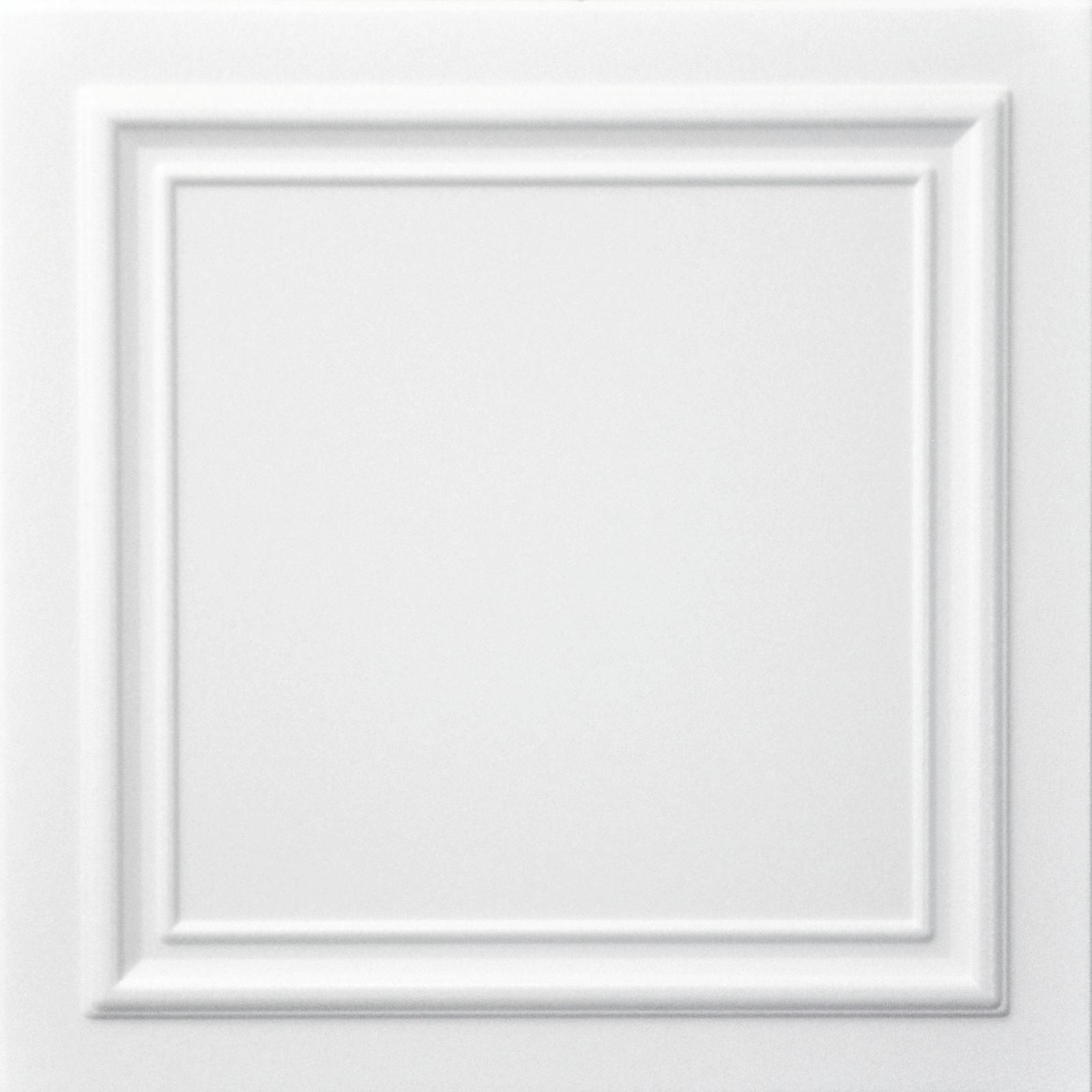 Tavan fals VTM 0824 decorativ, polistiren extrudat, , modern, alb, 50 x 50 x 0.35 cm