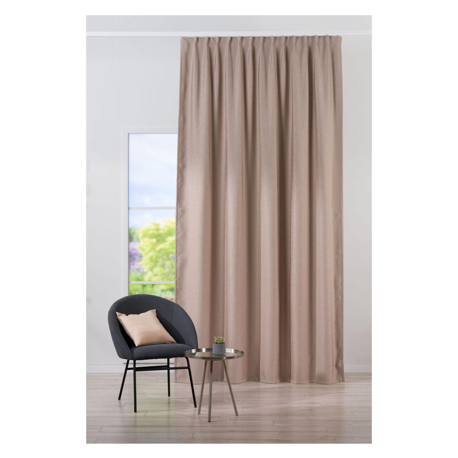 Draperie Mendola Fabrics, model Bellagio, Monograma, jacquard, maro, semiopac, 280 cm