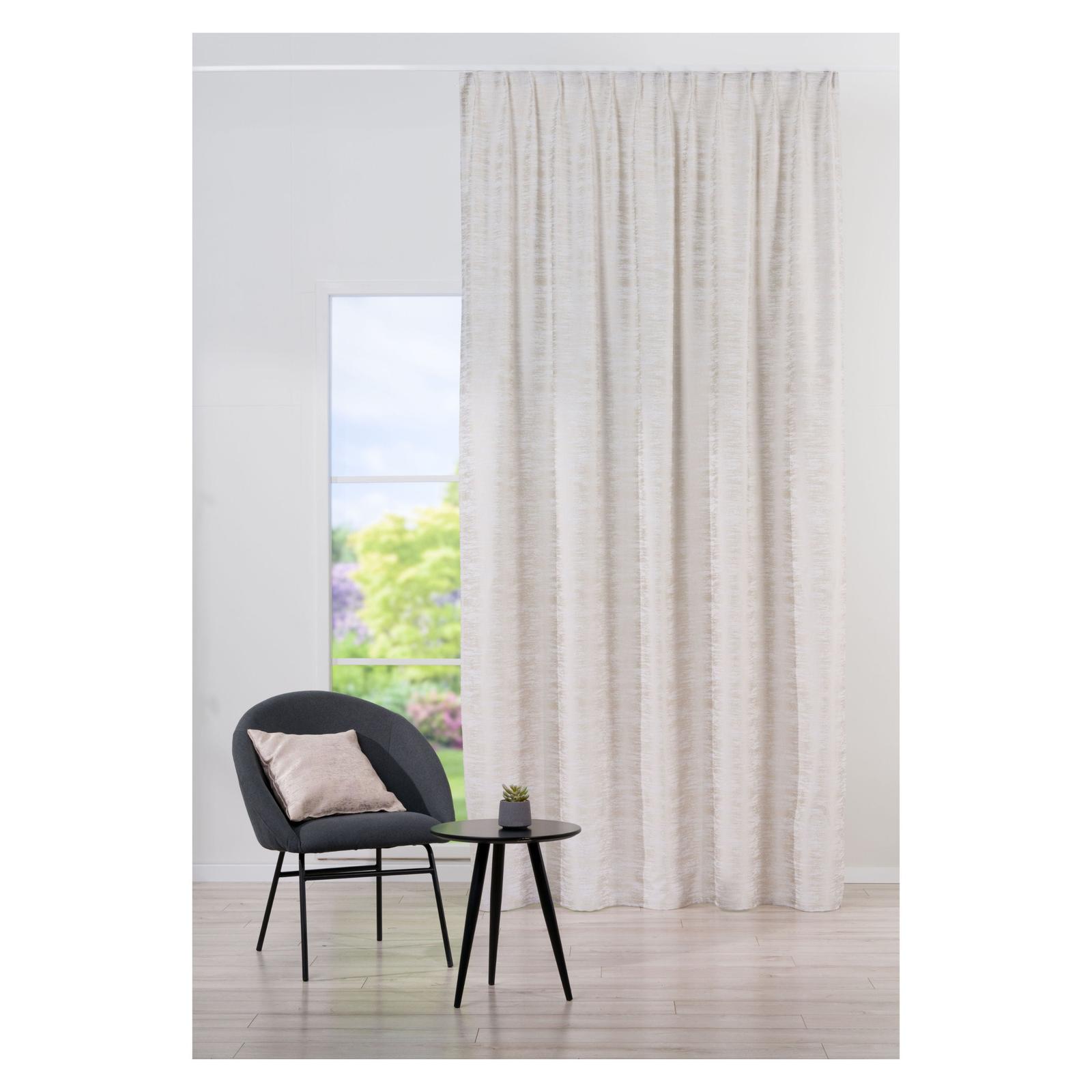 Draperie Mendola Fabrics, model Nympha, Jade, jacquard cu bumbac, crem, semiopac, 280 cm