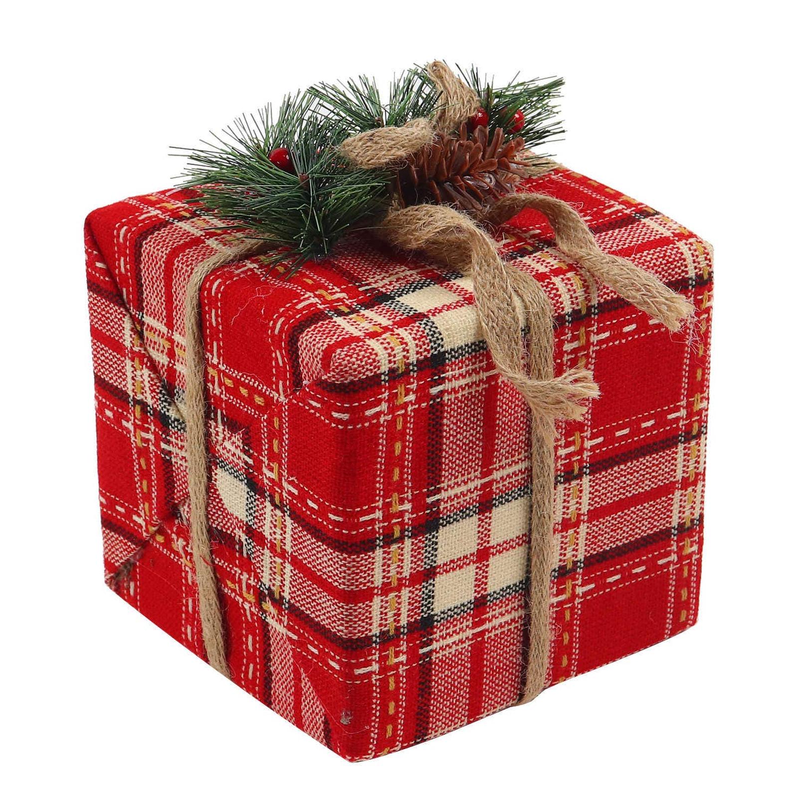 Decoratiune Craciun, model cadou, rosu + bej, inaltime 20 cm, D250273 Decoratiune Craciun, model cadou, rosu + bej, inaltime 20 cm, D250273