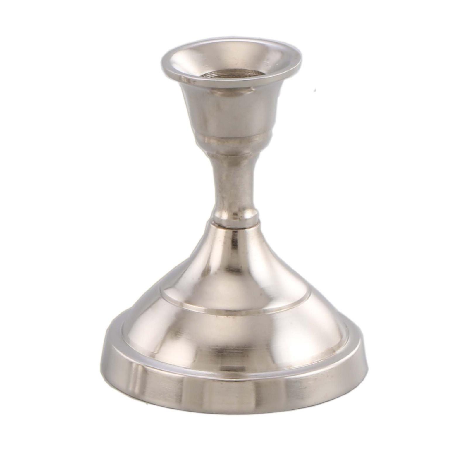 Suport lumanare, CIA-12139, aluminiu, argintiu, 8 x 10 cm