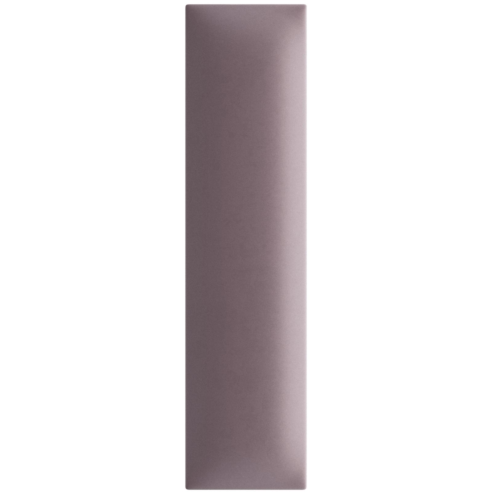 Panou decorativ tapitat  dreptunghiular, stofa, roz pudra, 60 x 15 cm, 30 mm