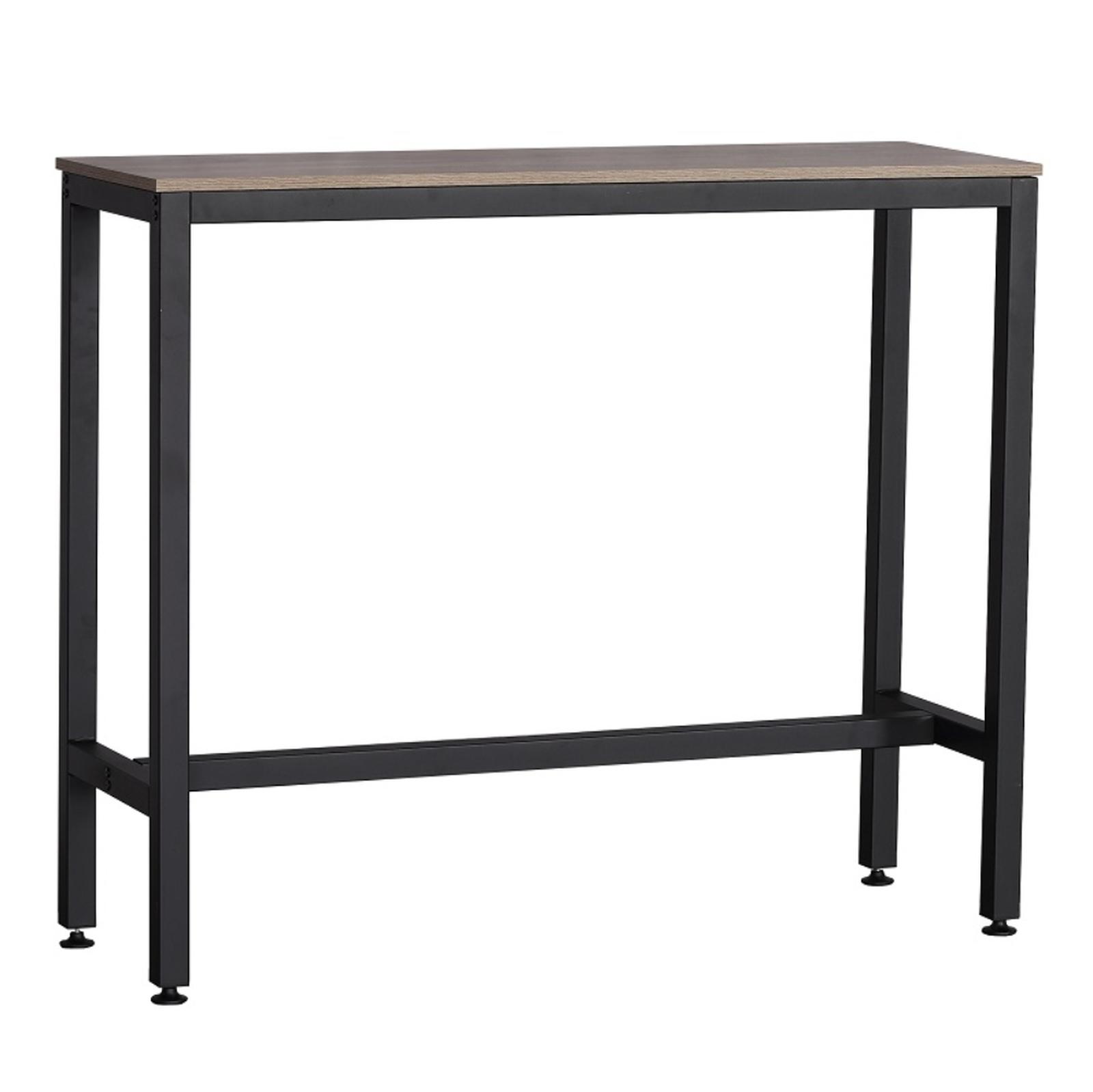 Masa bar fixa, dreptunghiulara, negru + wenge, 120 x 40 x 100 cm, 1C