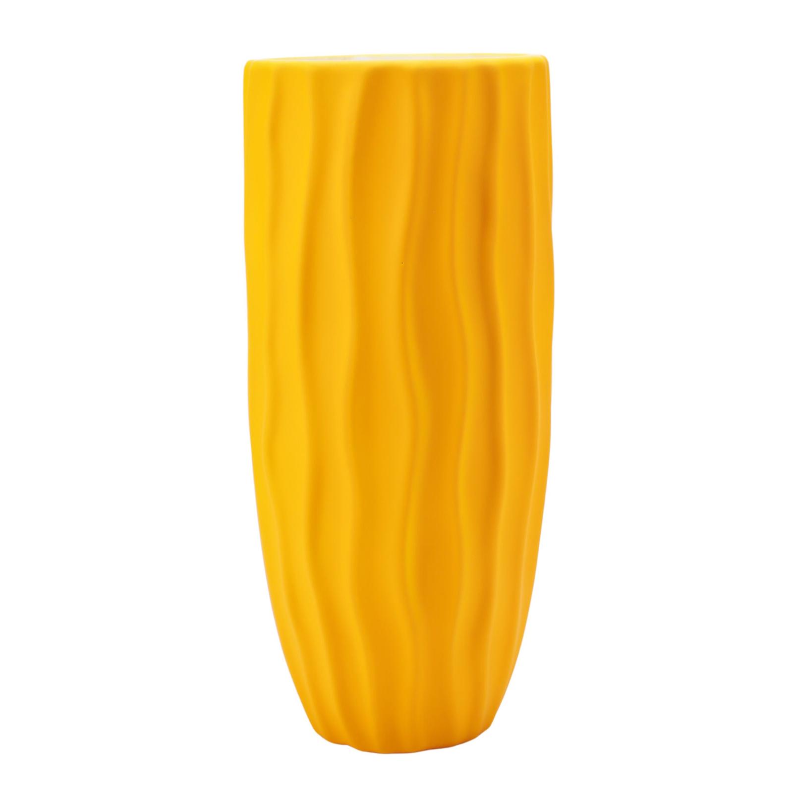 Vaza Ella Home, Waves, ceramica, galben, 29 cm