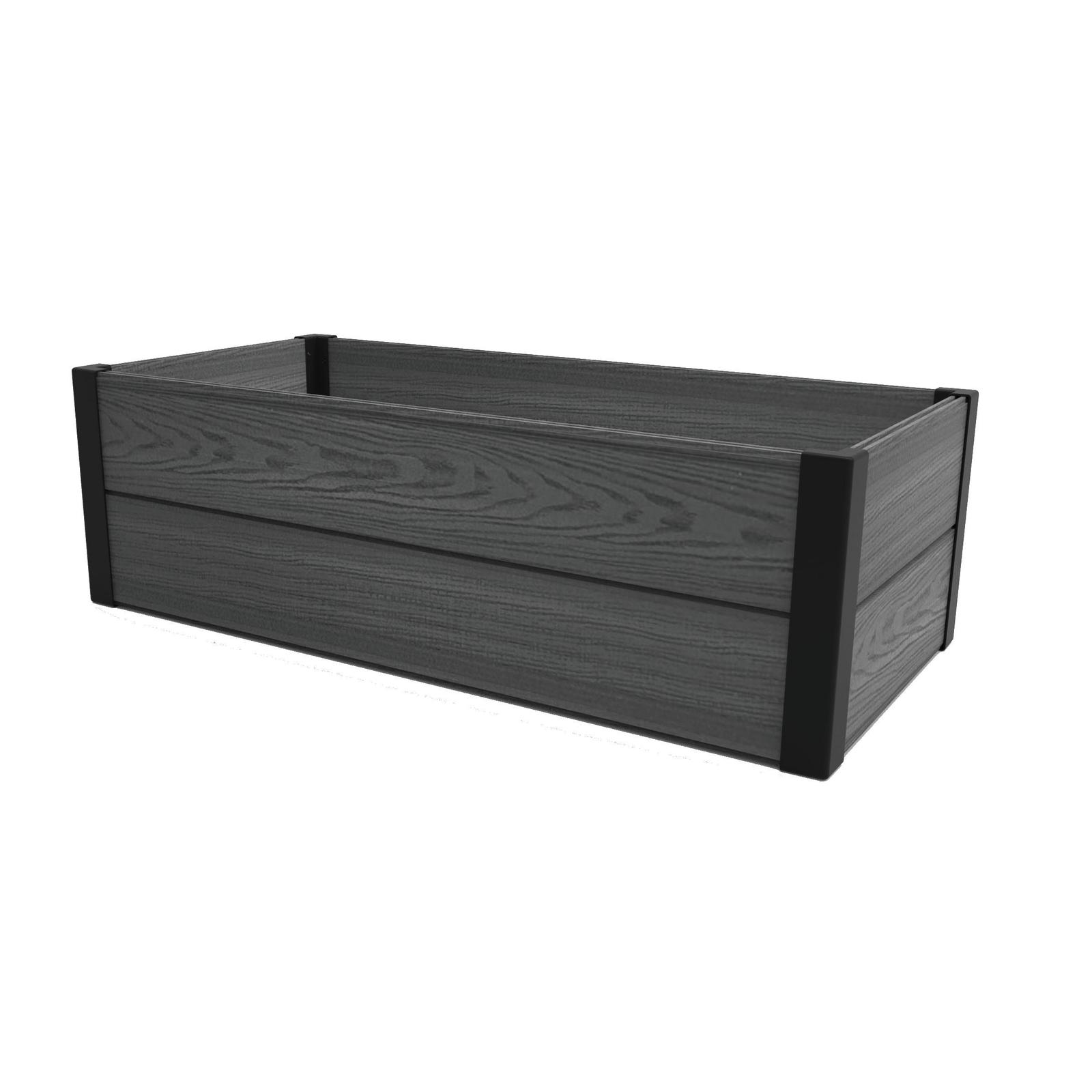 Jardiniera din plastic Keter Maple, exterior, dreptunghiulara, gri, 106 x 50 x 32 cm