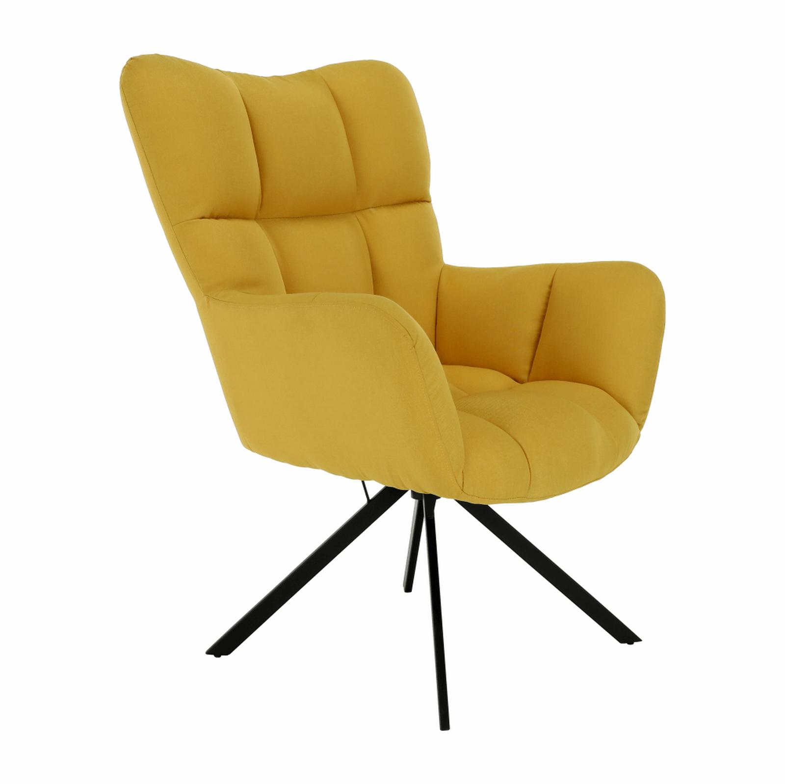 Fotoliu rotativ Komodo, textil, galben + negru, 1C