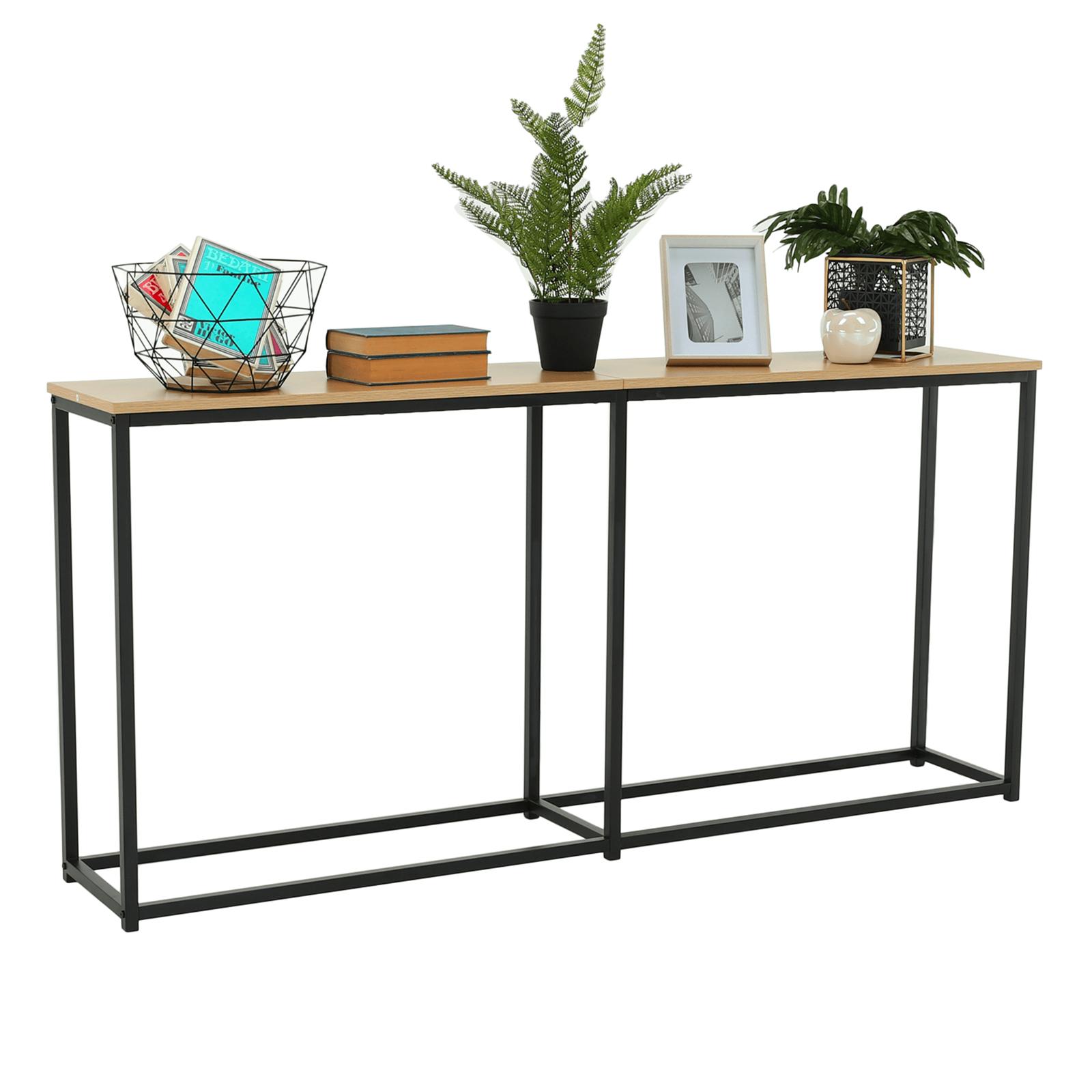 Consola living Busta, stejar + negru, 160 x 30 x 75 cm, 1C