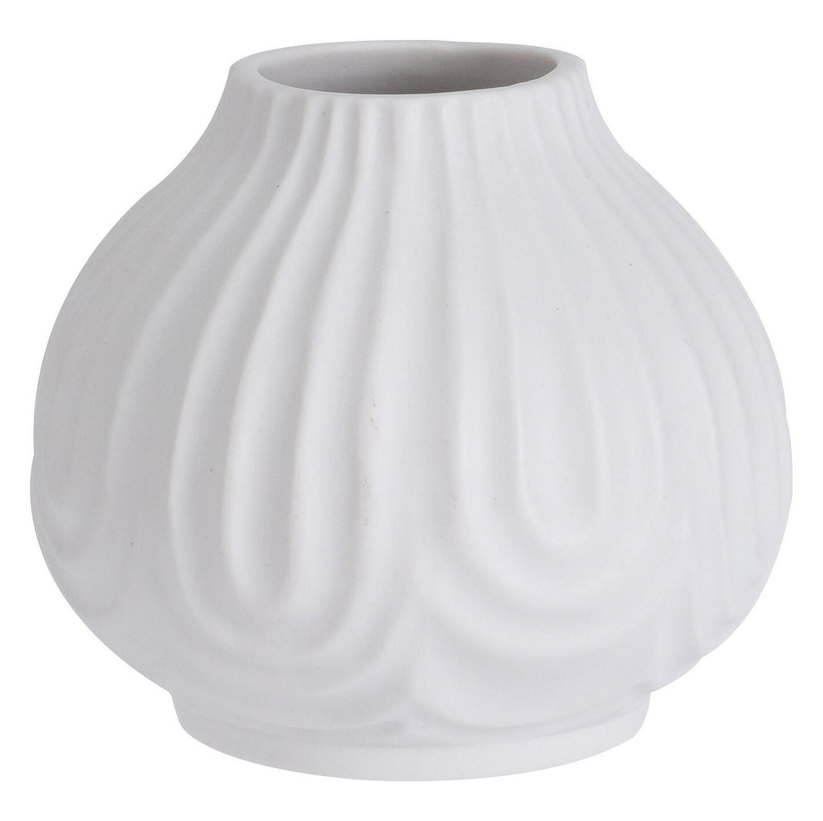 Vaza decorativa Koopman, 95004000, ceramica, alb, 12 x 11 cm