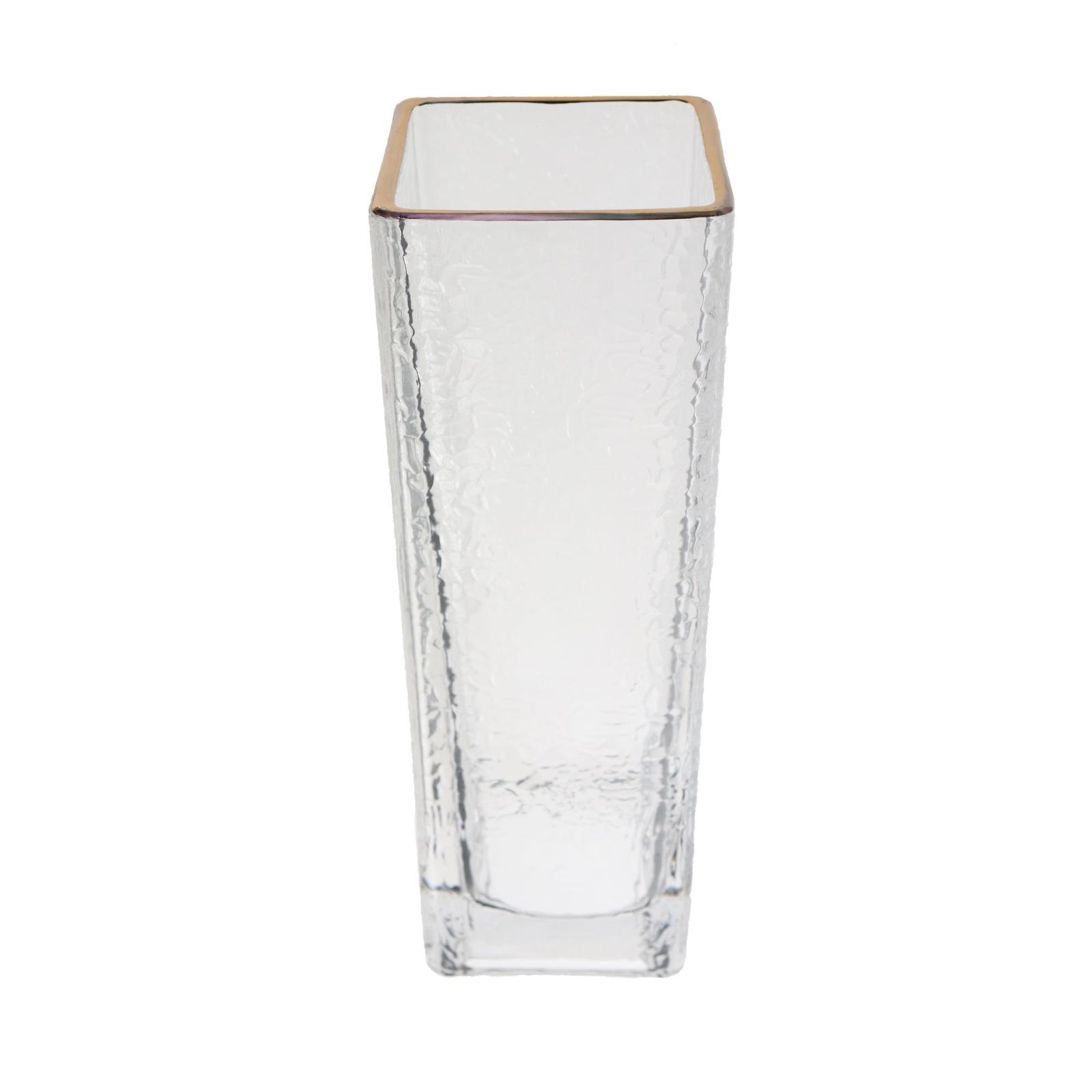 Vaza decorativa 1030FG, sticla transparenta, incolora, 30 cm