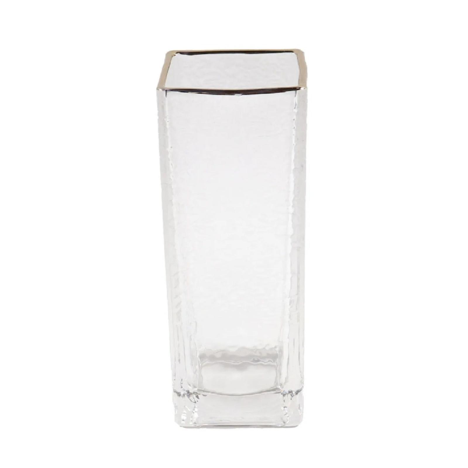 Vaza decorativa 1025FG, sticla transparenta, incolora, 25 cm