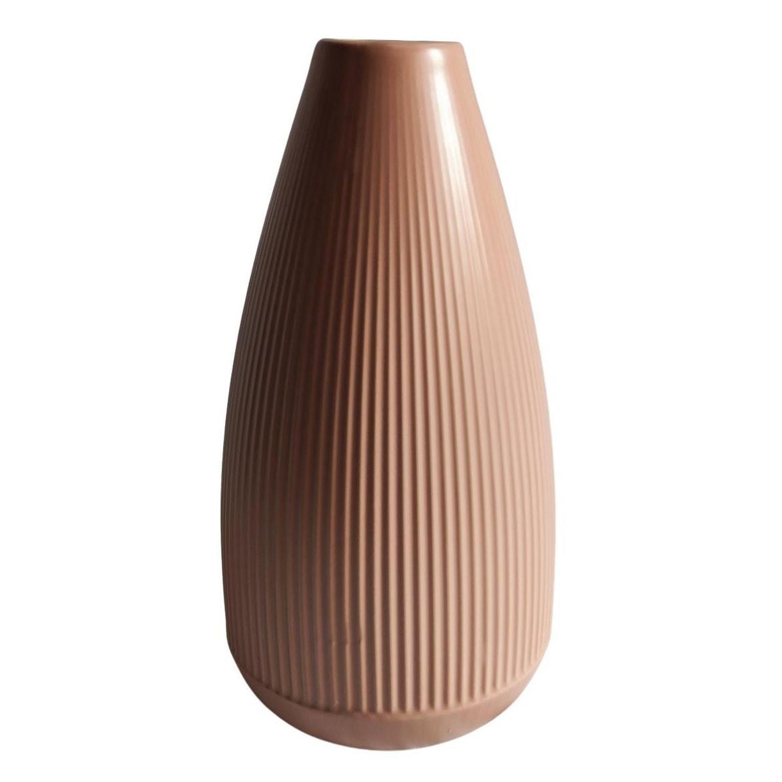 Vaza ceramica SG-B-10, roz inchis, H 26.5 cm