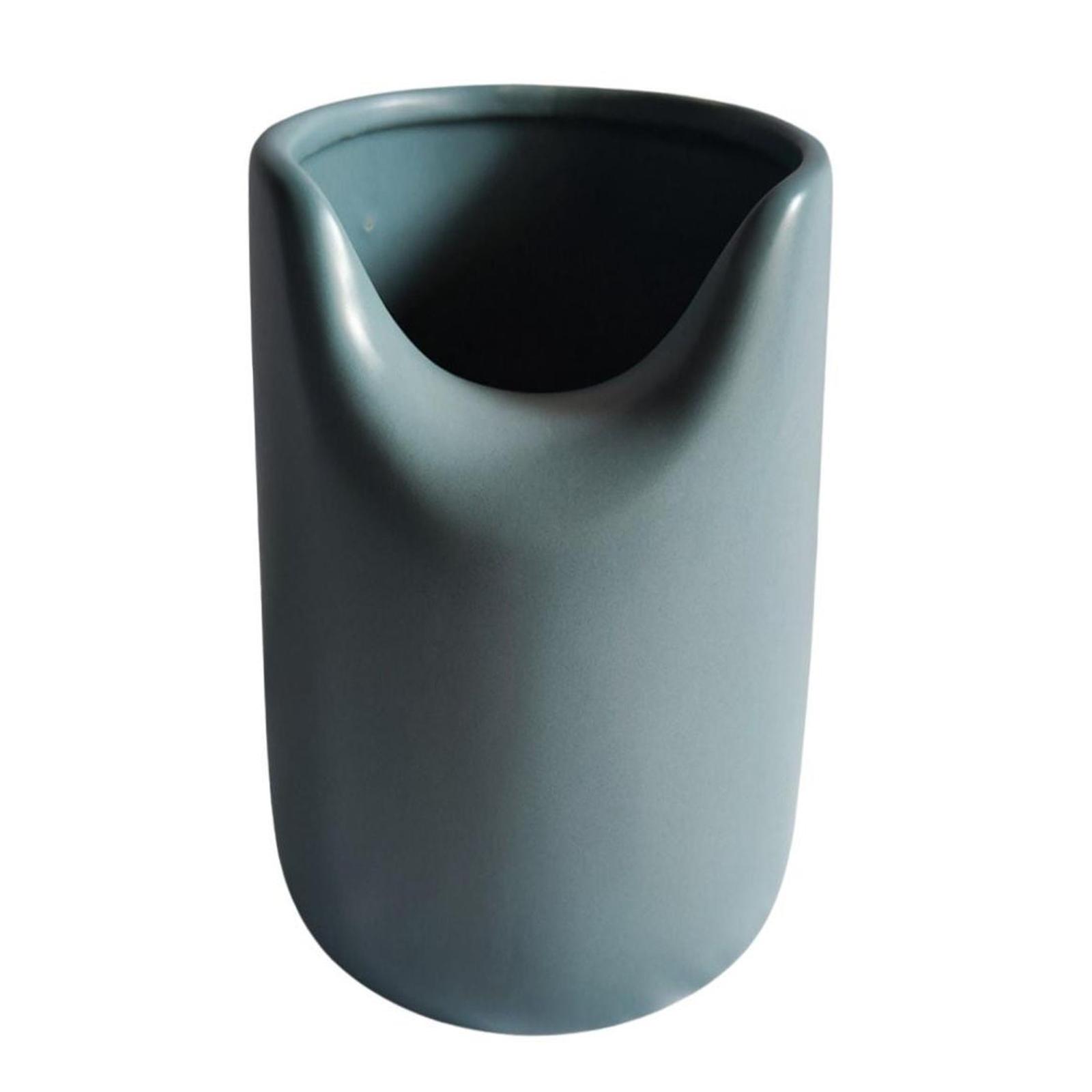 Vaza decorativa, SW-B-4, ceramica, gri mat, H 18 cm