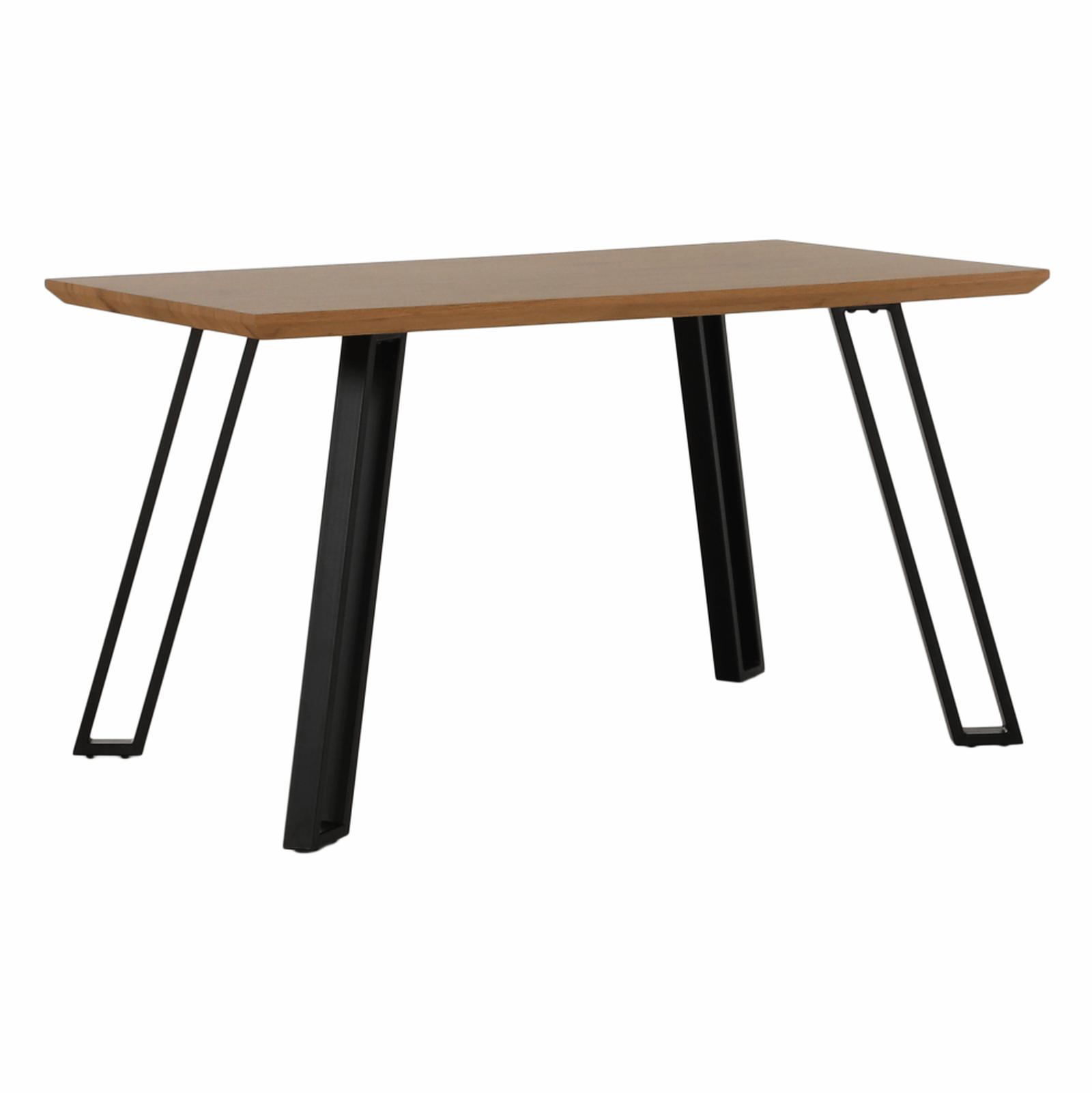 Masa bucatarie Pedal, dreptunghiulara, 4 persoane, stejar + negru, 140 x 80 x 76 cm, 2C
