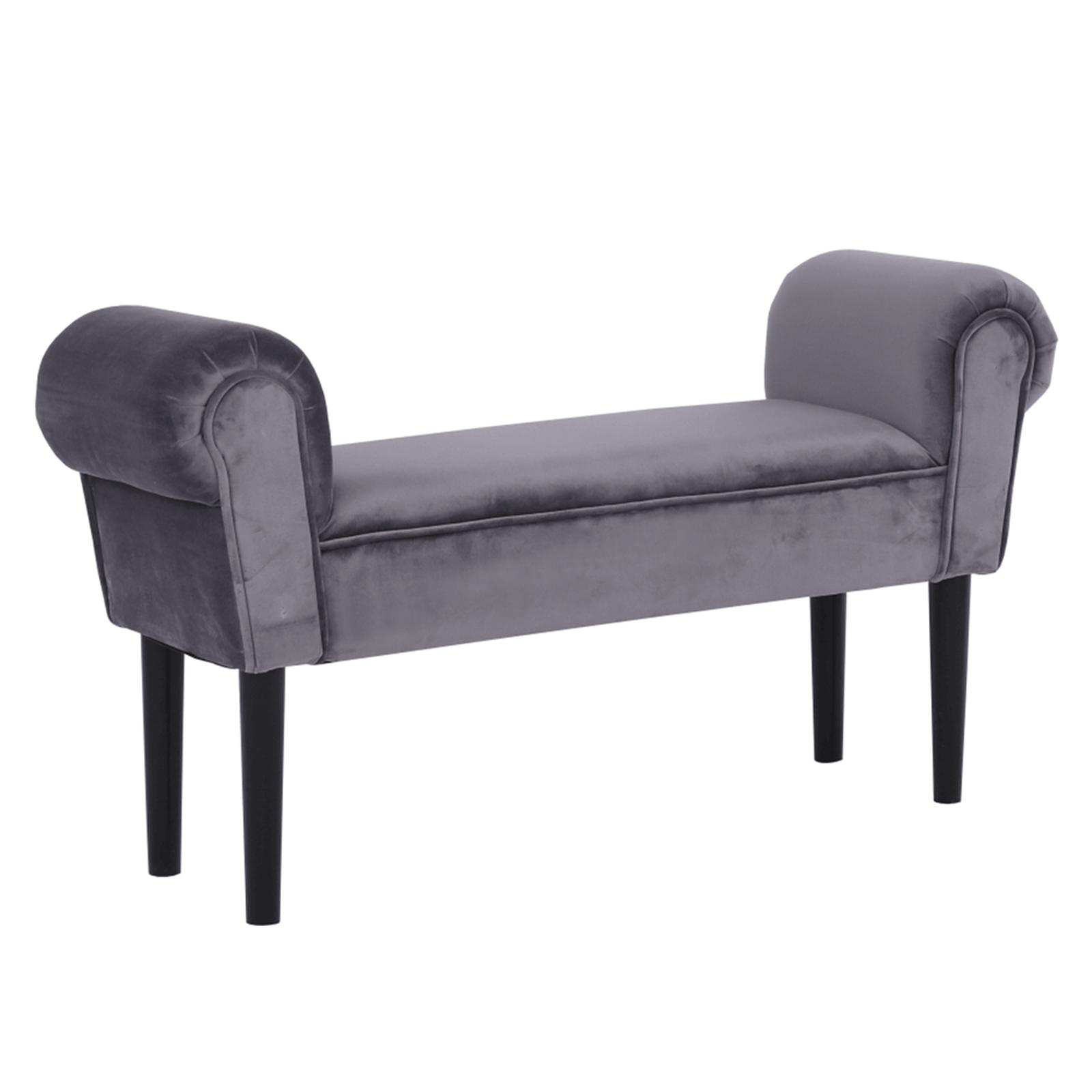 Bancheta hol Burda gri + negru, 100 x 30 x 56 cm, 1C
