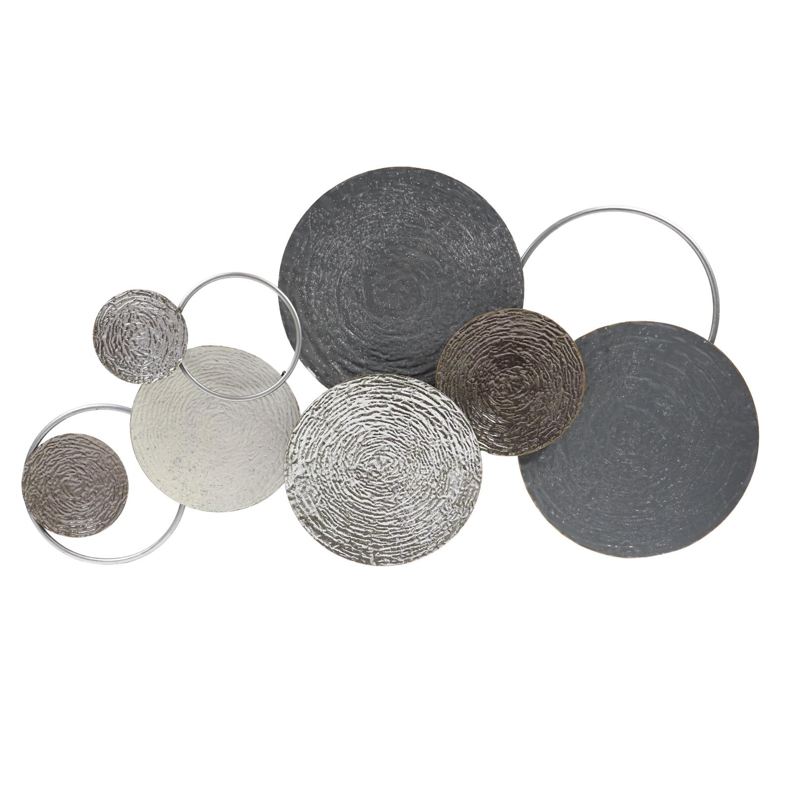Decoratiune de perete 15932, metal, antracit + argintiu, 110.5 x 61.5 x 6.4 cm