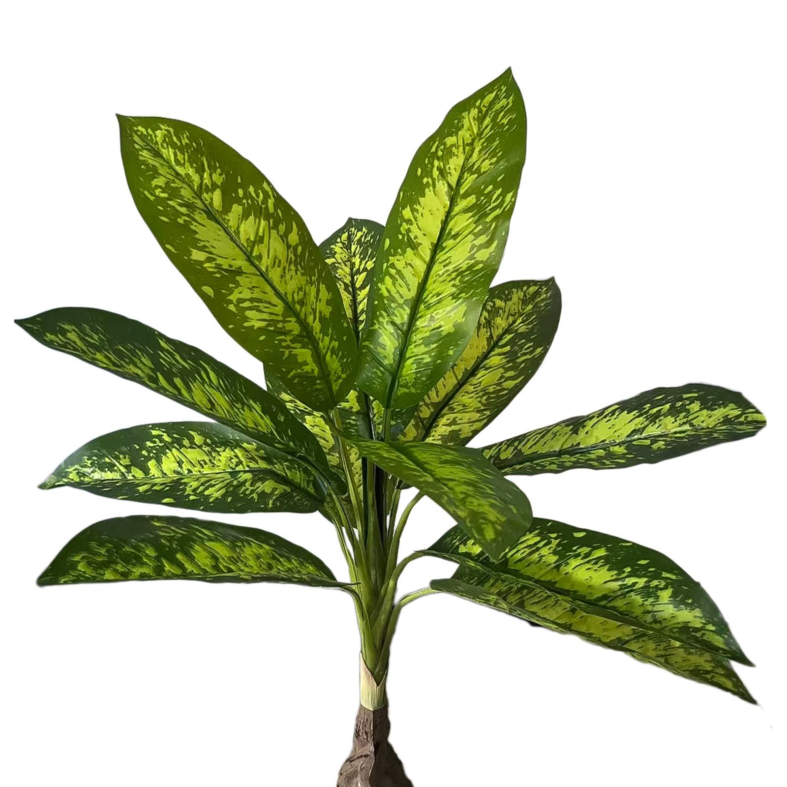 Planta artificiala fara ghiveci D4300, plastic + lemn, verde, 100 cm