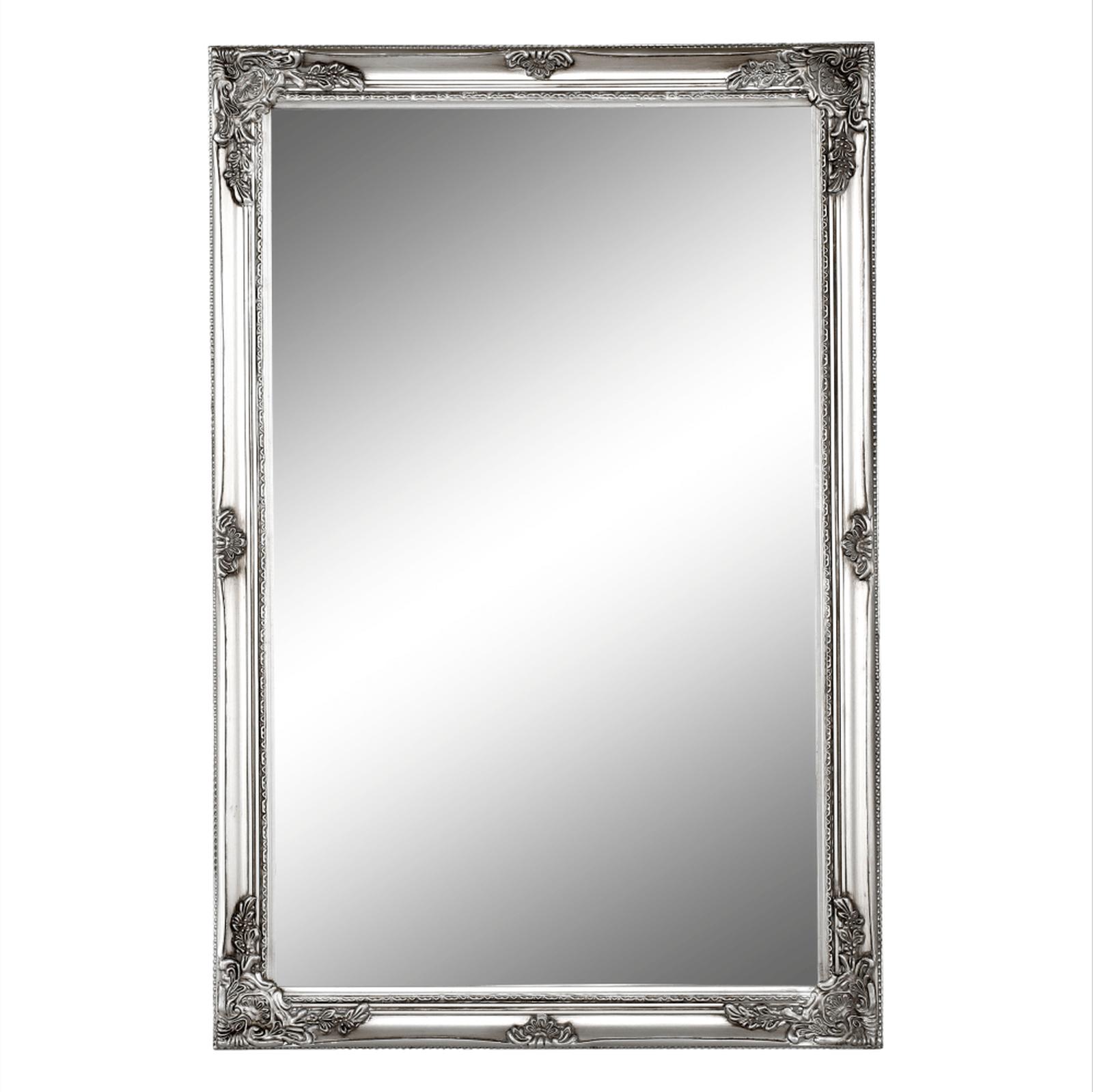 Oglinda decorativa Malkia Typ 6, cu rama argintie, 60 x 90 cm, 1C