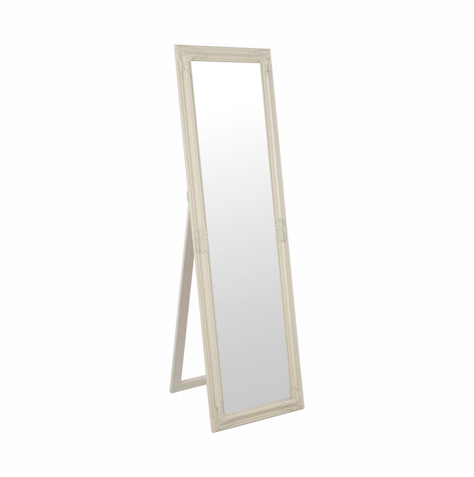 Oglinda Malkia Typ 12, cu suport de podea, crem, 36 x 126 cm