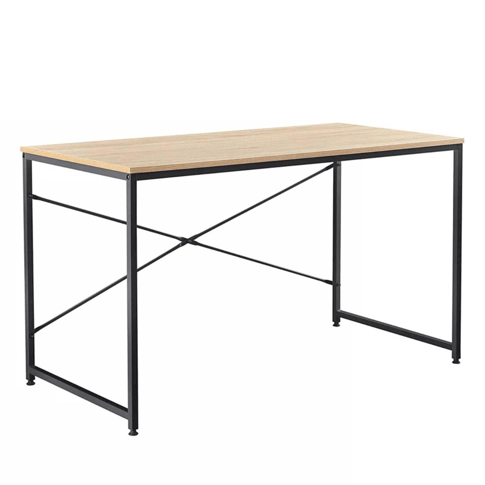 Birou calculator Mellora, stejar + negru, 150 x 60 x 72 cm