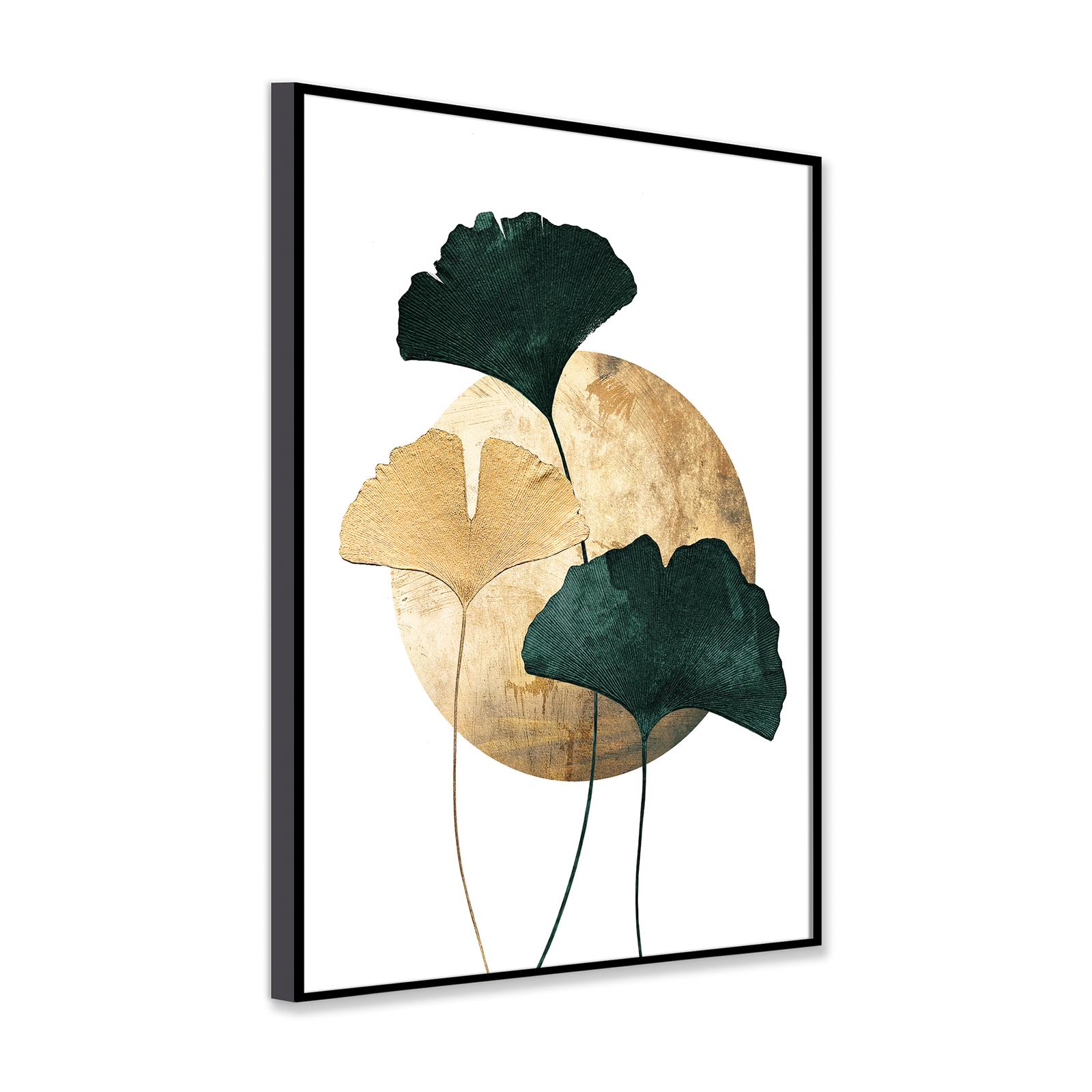 Tablou artbox Green Ginkgo, Styler, standard, placa MDF cu print, 50 x 70 cm