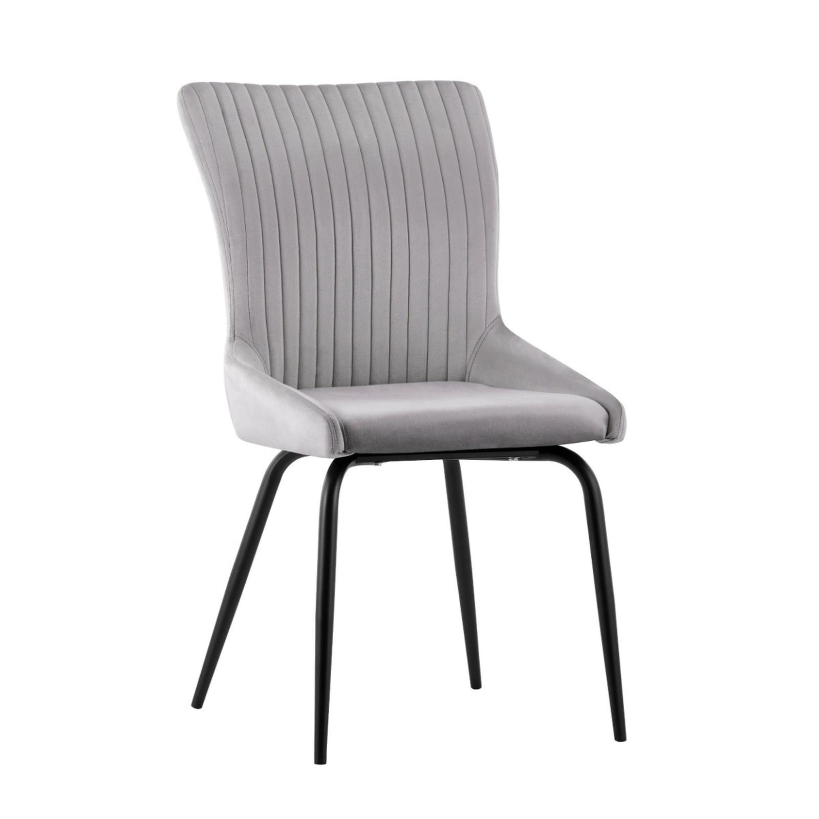 Scaun fix XRB-3009, metal + textil, gri maroniu
