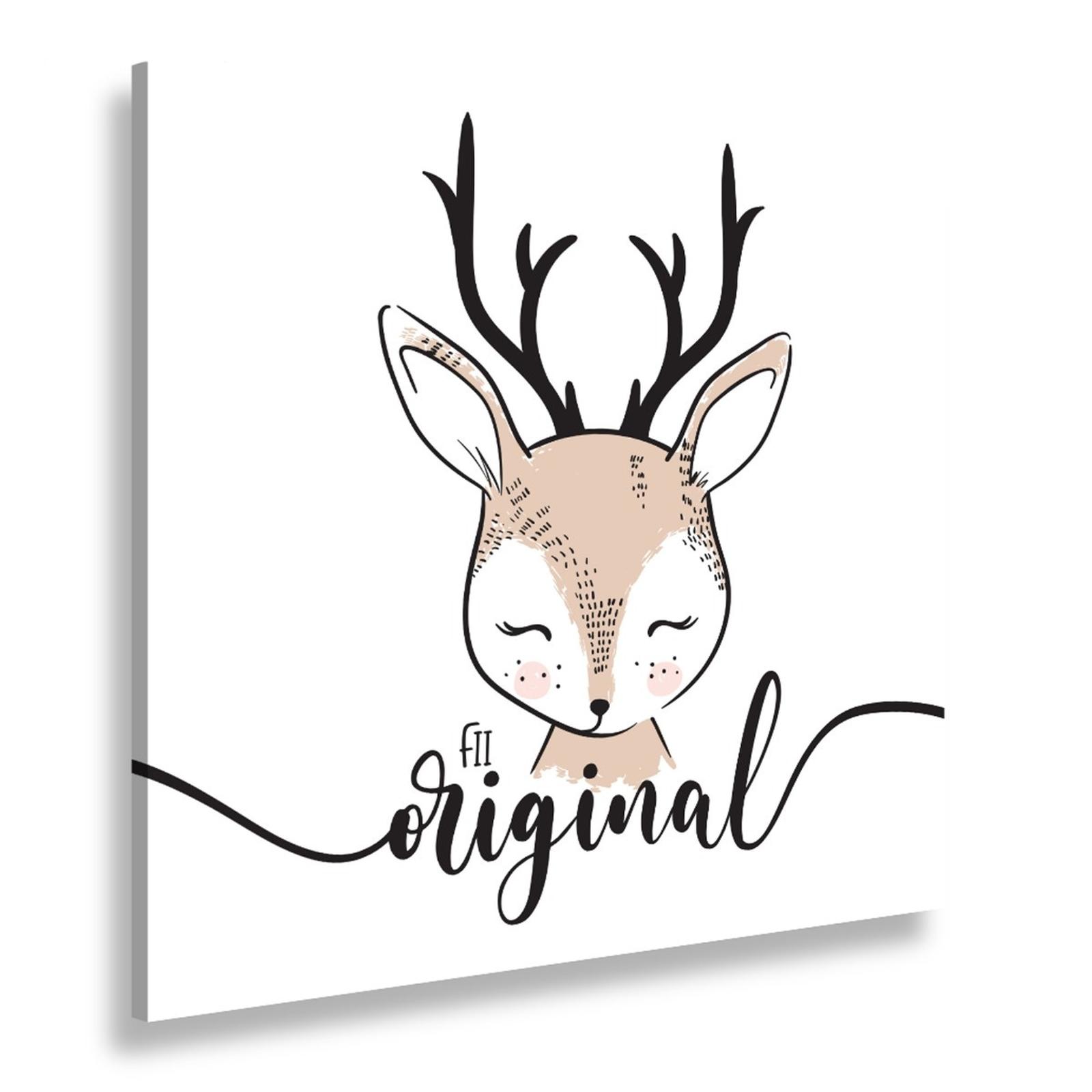 Tablou canvas Fii original, SimplyArt, standard, panza + sasiu MDF, 30 x 30 cm