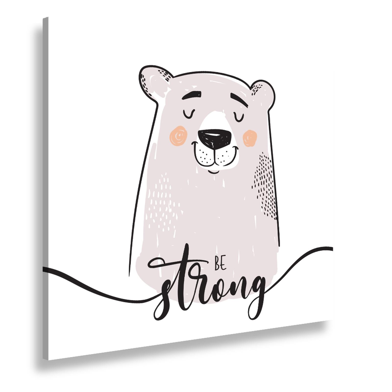 Tablou canvas Be strong, SimplyArt, standard, panza + sasiu MDF, 30 x 30 cm