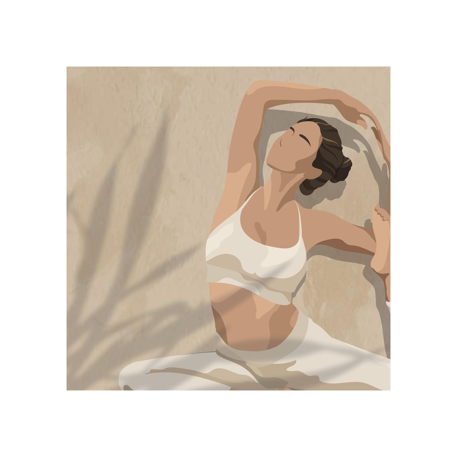 Tablou canvas Leaf Face, 4Decor, DE0280, panza + sasiu lemn, 50 x 50 cm