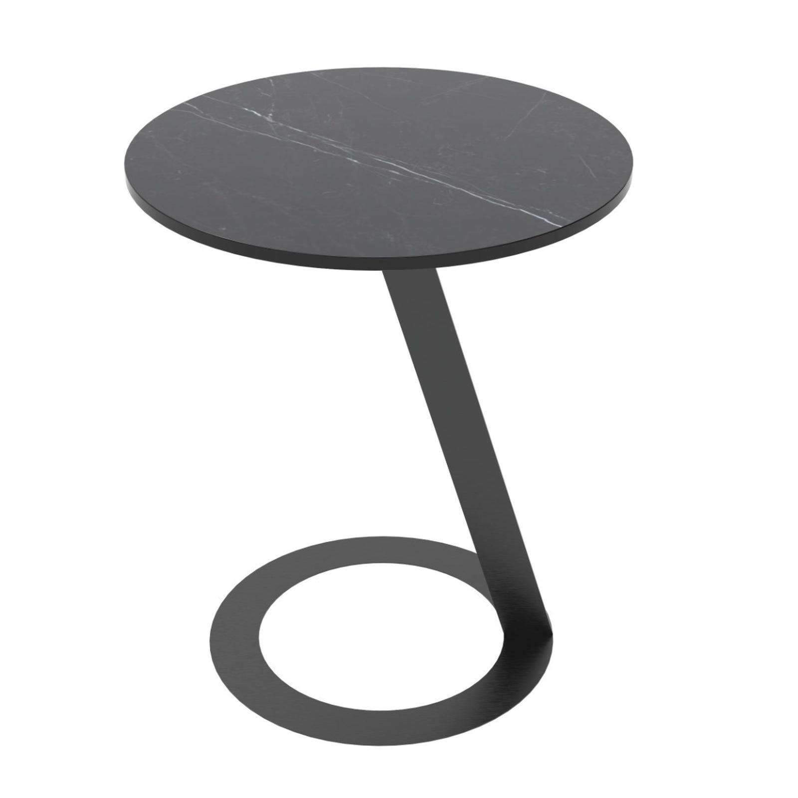 Masuta cafea SR-C02, rotunda, negru, 45 x 45 x 53 cm, 1C