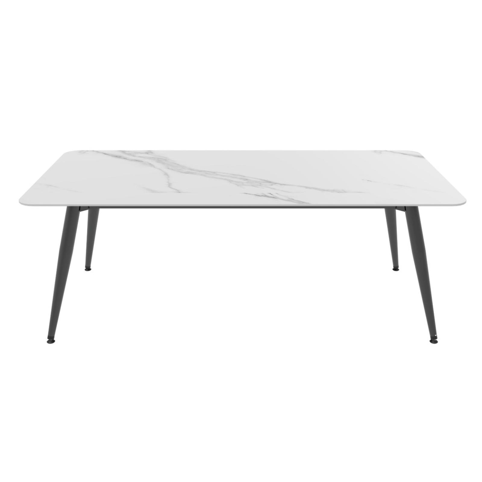 Masuta cafea RH523, dreptunghiulara, alb + gri + negru, 100 x 60 x 43 cm, 1C
