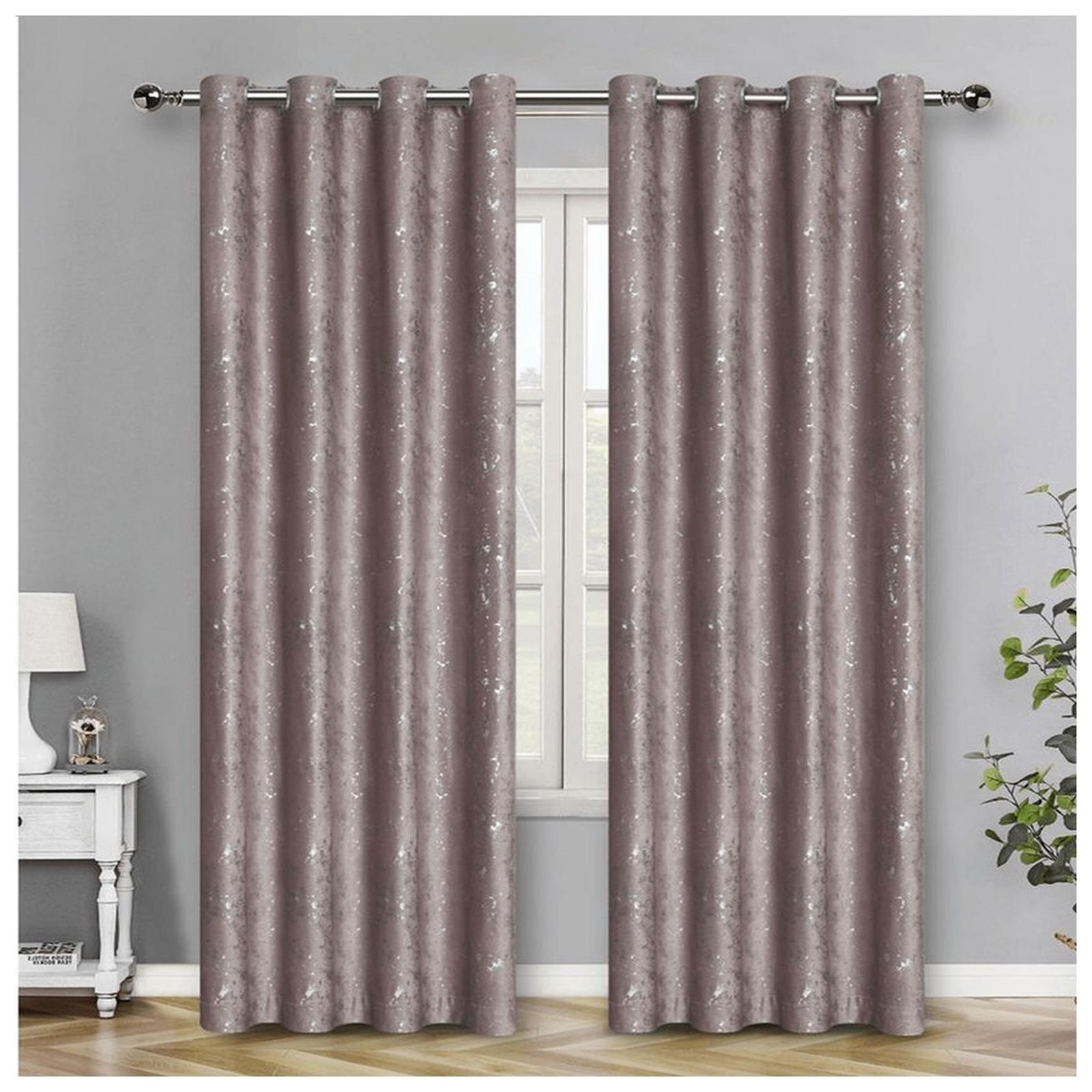 Draperie Atria Velvet Galaxy, catifea, roz plamaniu, semiopac, H 280 cm