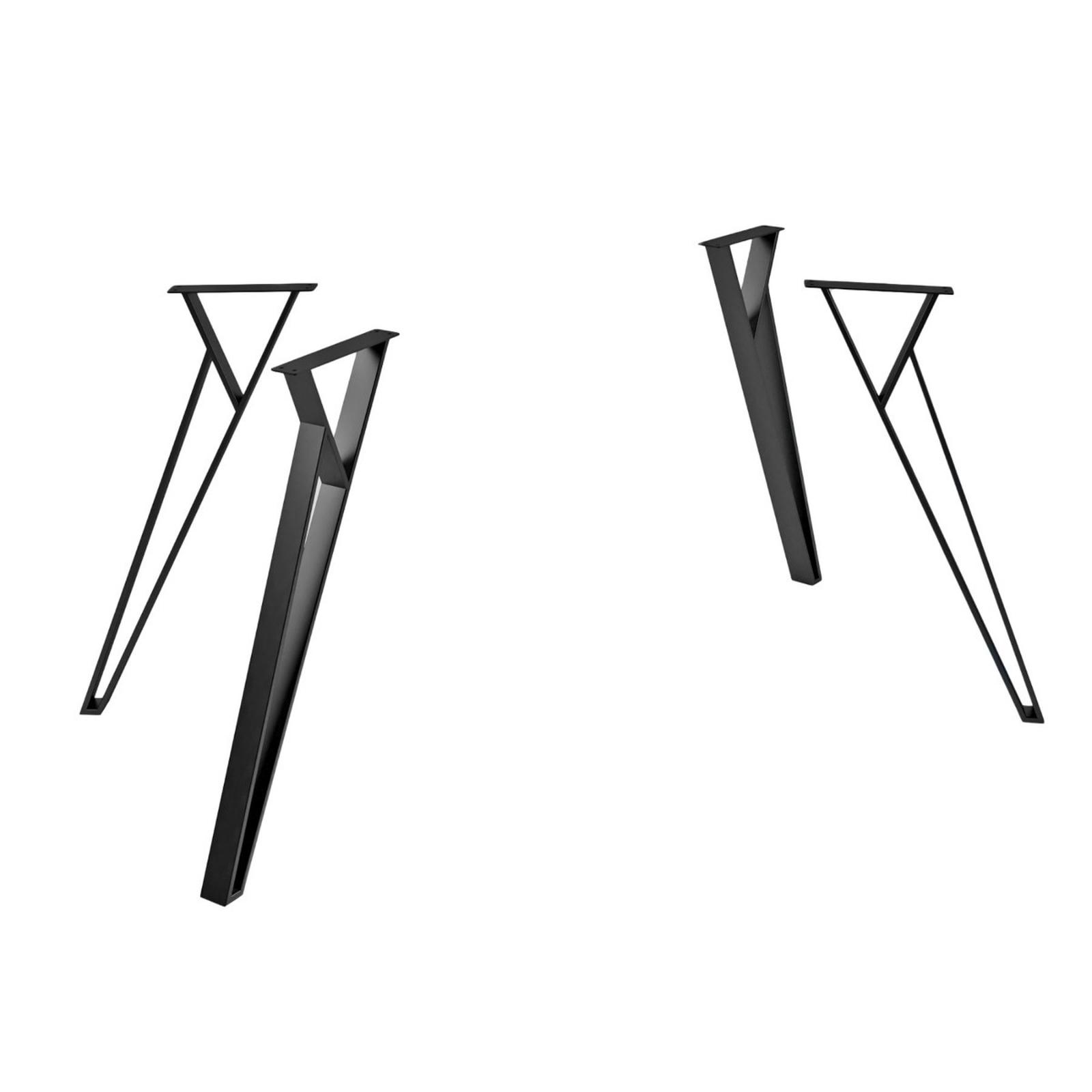 Picioare mobilaTokyo pentru masa , metalice, negre, 710 mm, set 4 bucati