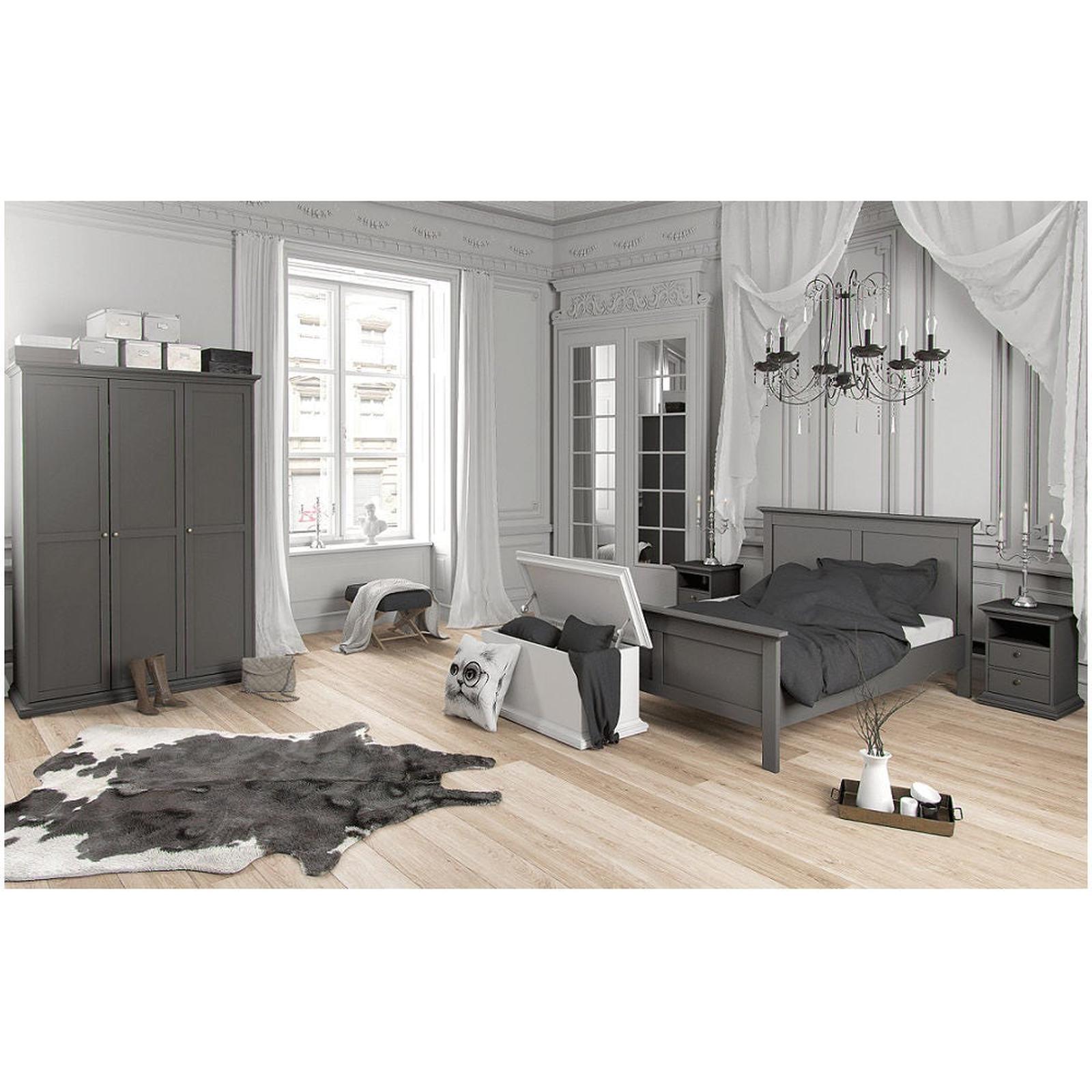Comoda dormitor Paris, cu 6 sertare, gri, 96.2 x 48.5 x 139.5 cm