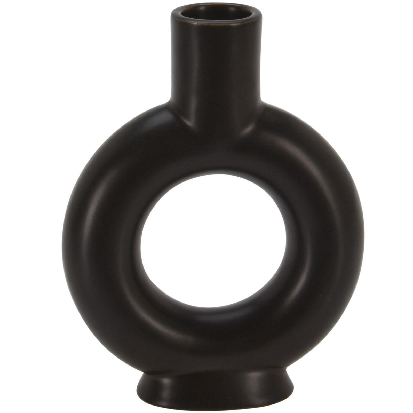 Suport lumanare ALX619070, Craciun, ceramica, negru, 12 x 16 x 4.2 cm