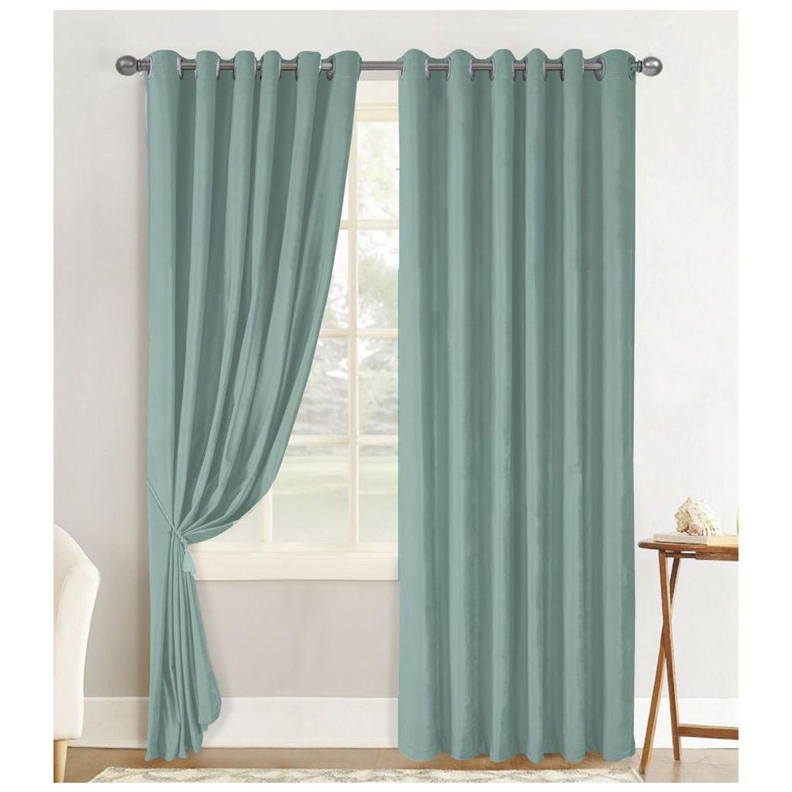 Draperie Amelie 501849, Atria, catifea, verde menta, semiopac, 280 cm