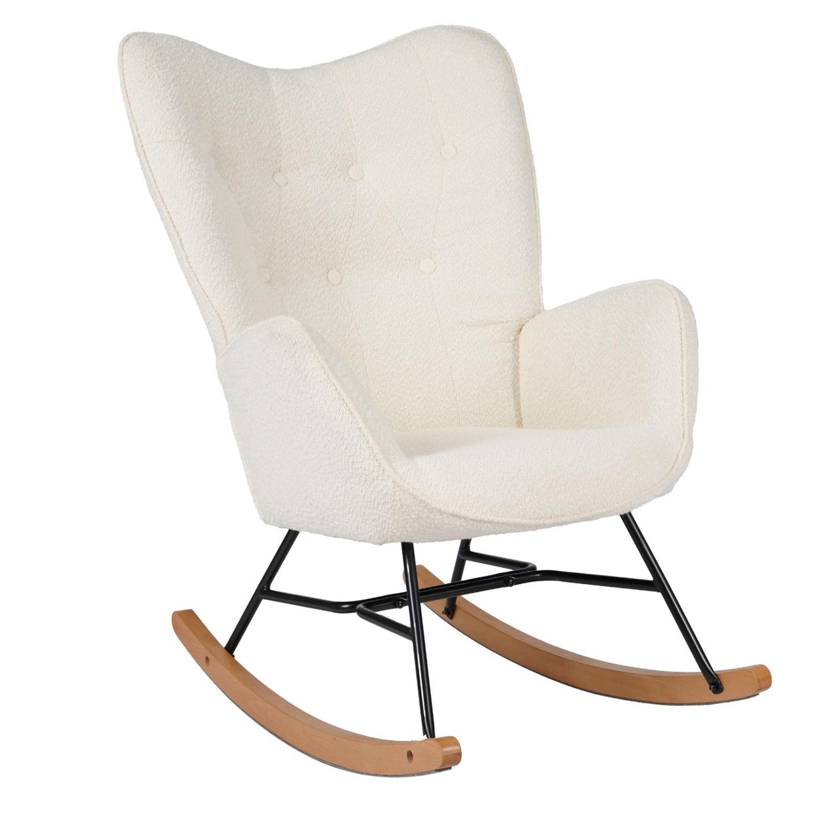 Fotoliu balansoar Grandio Mob Epping material textil buclat crem