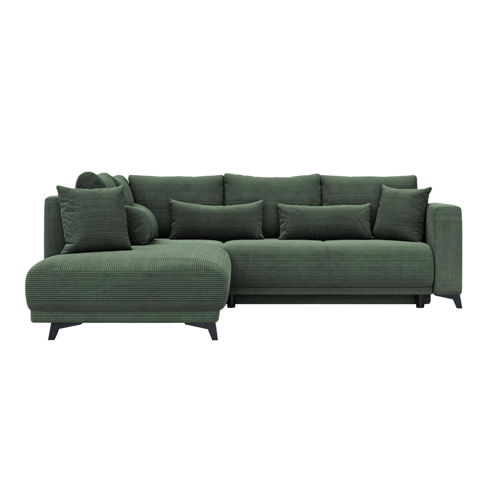 Coltar extensibil pe dreapta, 5 locuri, Nomad, cu lada, verde