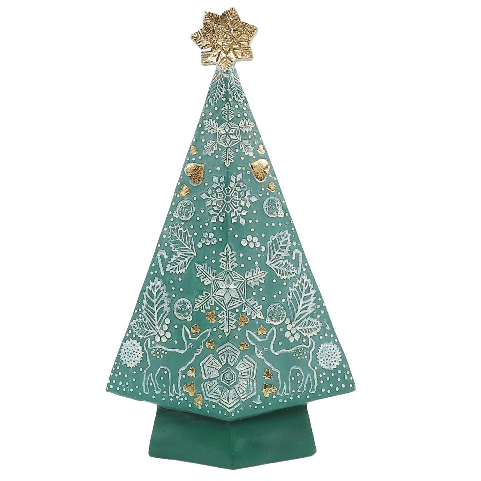 Decoratiune Craciun, model bradut, verde + auriu + alb, 21.7 x 8.8 x 38.2 cm, AK03X24070 Decoratiune Craciun, model bradut, verde + auriu + alb, 21.7 x 8.8 x 38.2 cm, AK03X24070