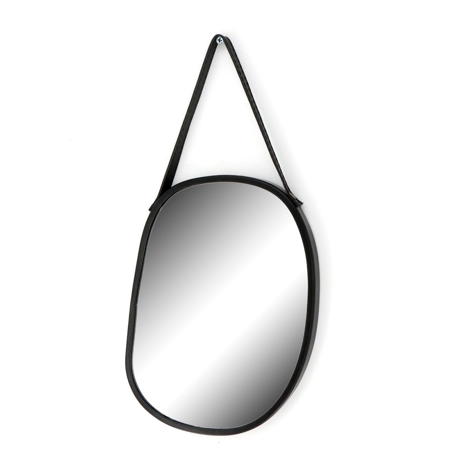 Oglinda decorativa GHM1130B, rama metalica, negru, 18.5 x 1.5 x 24.5 cm