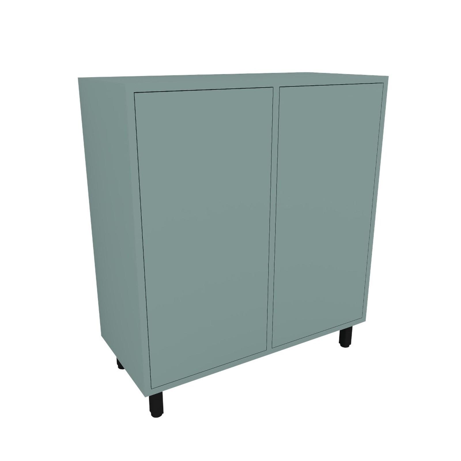 Dulap living M&M, cu usi, turcoaz, 80 x 37 x 80 cm, 1C