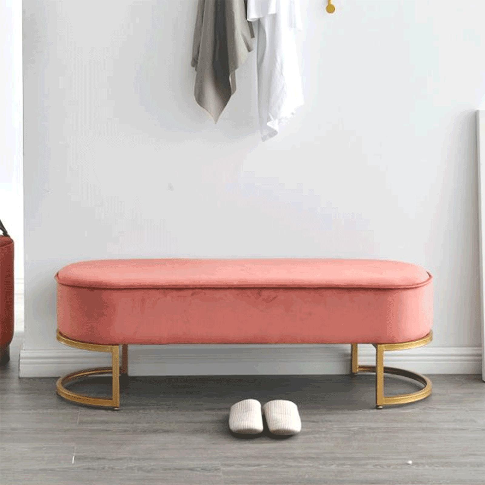 Bancheta hol Mirila roz + auriu, 100 x 40 x 43 cm, 1C