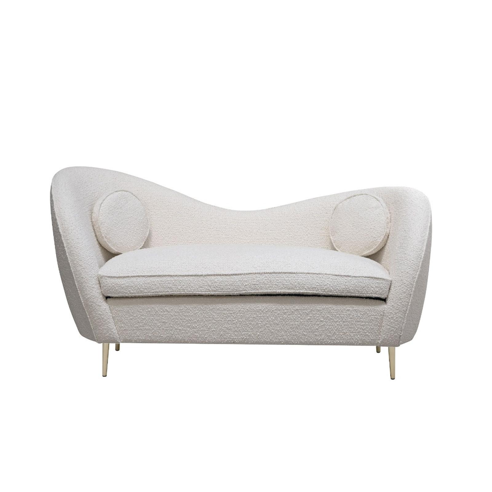 Canapea fixa 2 locuri Kooper, alb, 162.5 x 76 x 84.5 cm, 1C